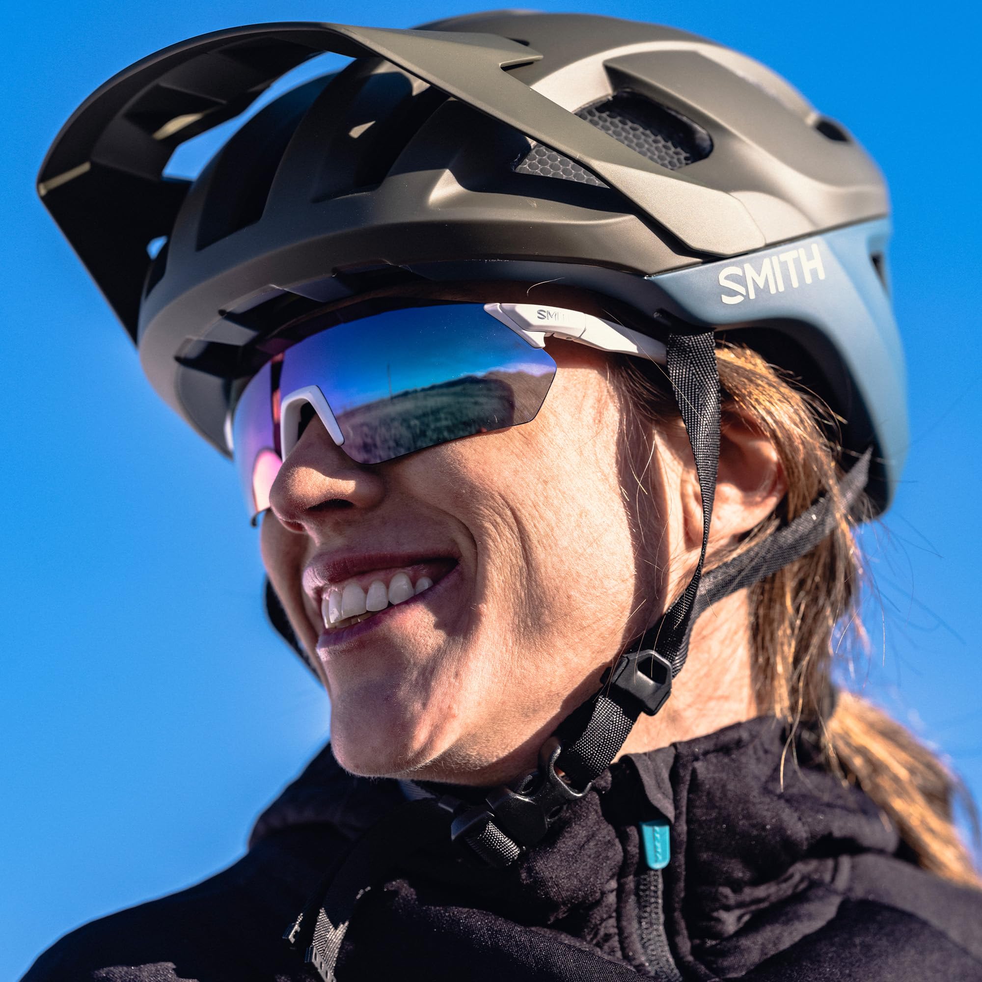 SMITH Ruckus Performance Sports Sunglasses for Men & Women - Polarized Shield Lens for Running, Cycling, Mountain Biking - UV Protection & Anti-Glare for Outdoor Adventures