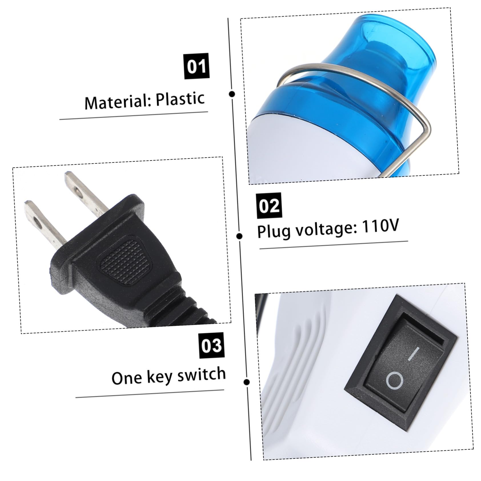 Portable Heat Tool for DIY Embossing - Non-Slip Handle, 110V - Perfect for Clay, Shrink Sheets & Craft Projects - Home, Office & Art Studio Use