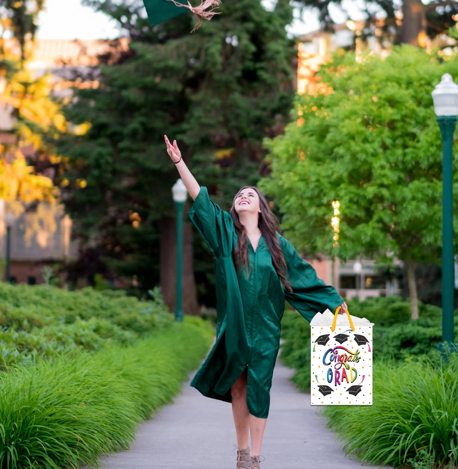 2022 Graduation Gift Bags - 11.5 Inch Congrats Grad Party Favor Bags with Tissue Paper for College, High School, 8th Grade & Kindergarten | Perfect for Graduation Ceremonies, Class Parties & Nursing School Celebrations