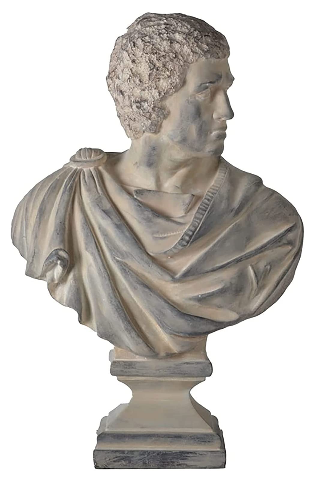 Handiya Resin Caesar Statue Bust - Roman Emperor Sculpture, Home & Office Decor, Collectible Figurine Gift for History Lovers | Perfect for Bookshelf Display, Desk Decor, and Roman-Themed Party Decorations