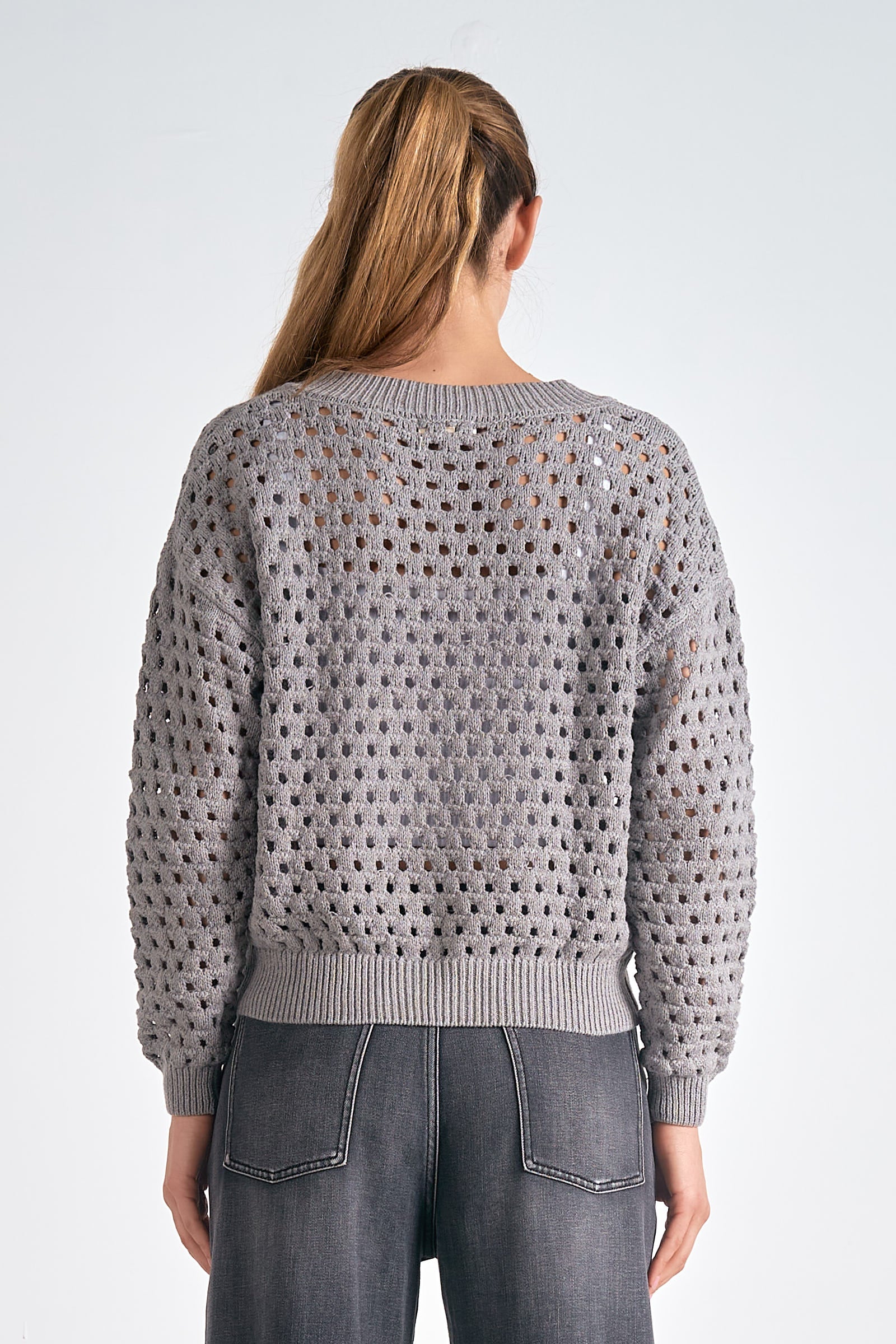 Light Gray Zip Up Sweater Cardigan for Women - Cozy Knit Pullover for Fall & Winter - Perfect for Office, Travel and Casual Outfits
