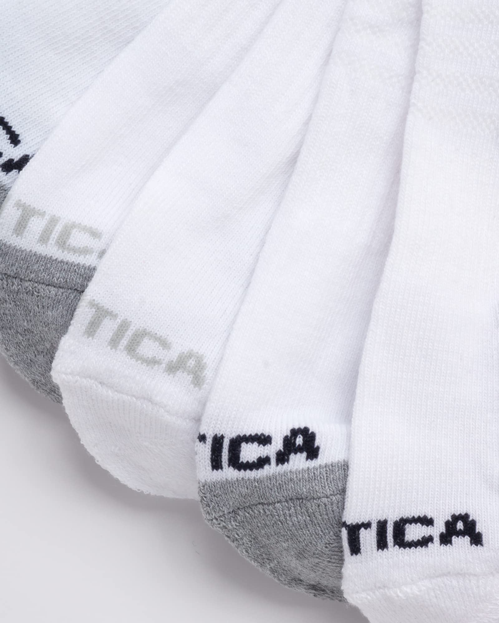 Nautica Men's Low Cut Athletic Socks 8-Pack - Comfortable Cushioned Ankle Socks for Running, Gym & Casual Wear - Breathable Sports Socks for Men