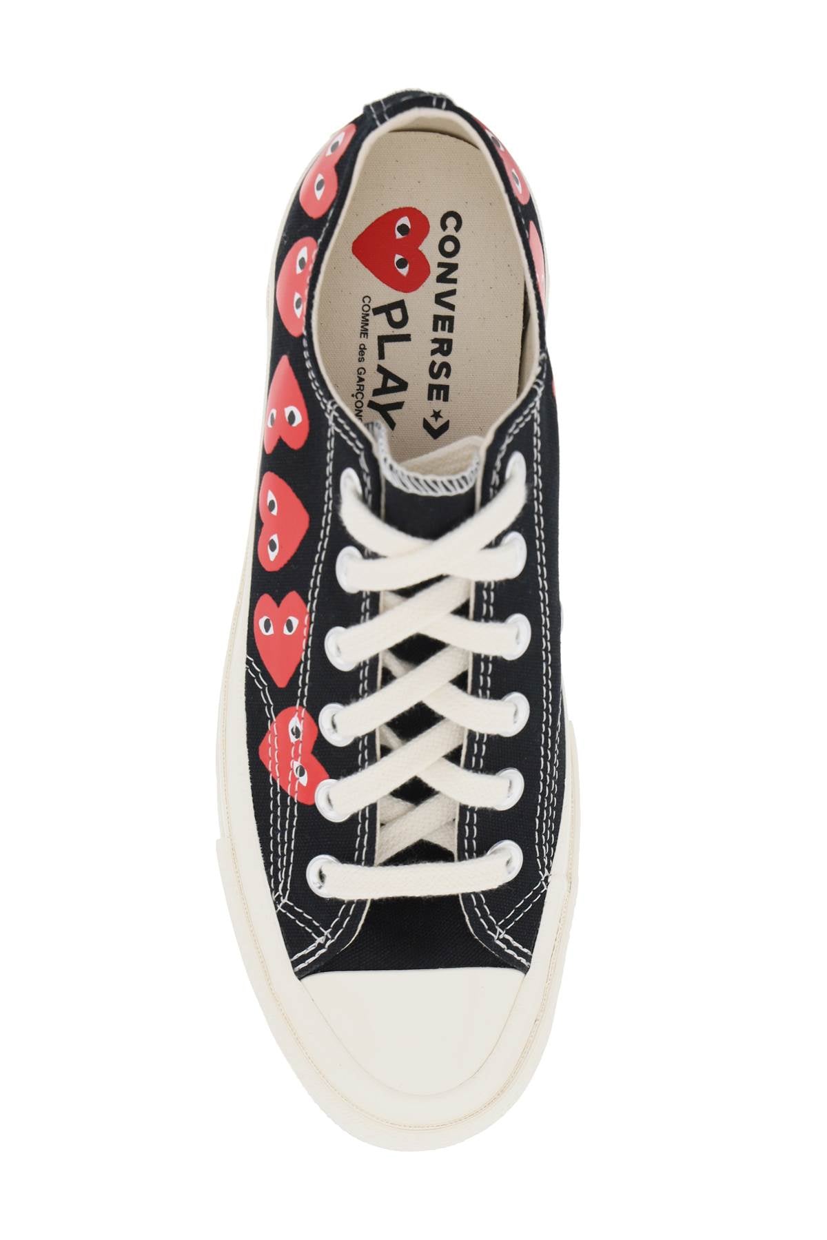 Comme des Garcons Play Multi Heart Converse x Comme des Garçons Play Low Top Sneakers - Stylish Casual Shoes for Men & Women - Perfect for Streetwear, Daily Outfits and Fashion Statements