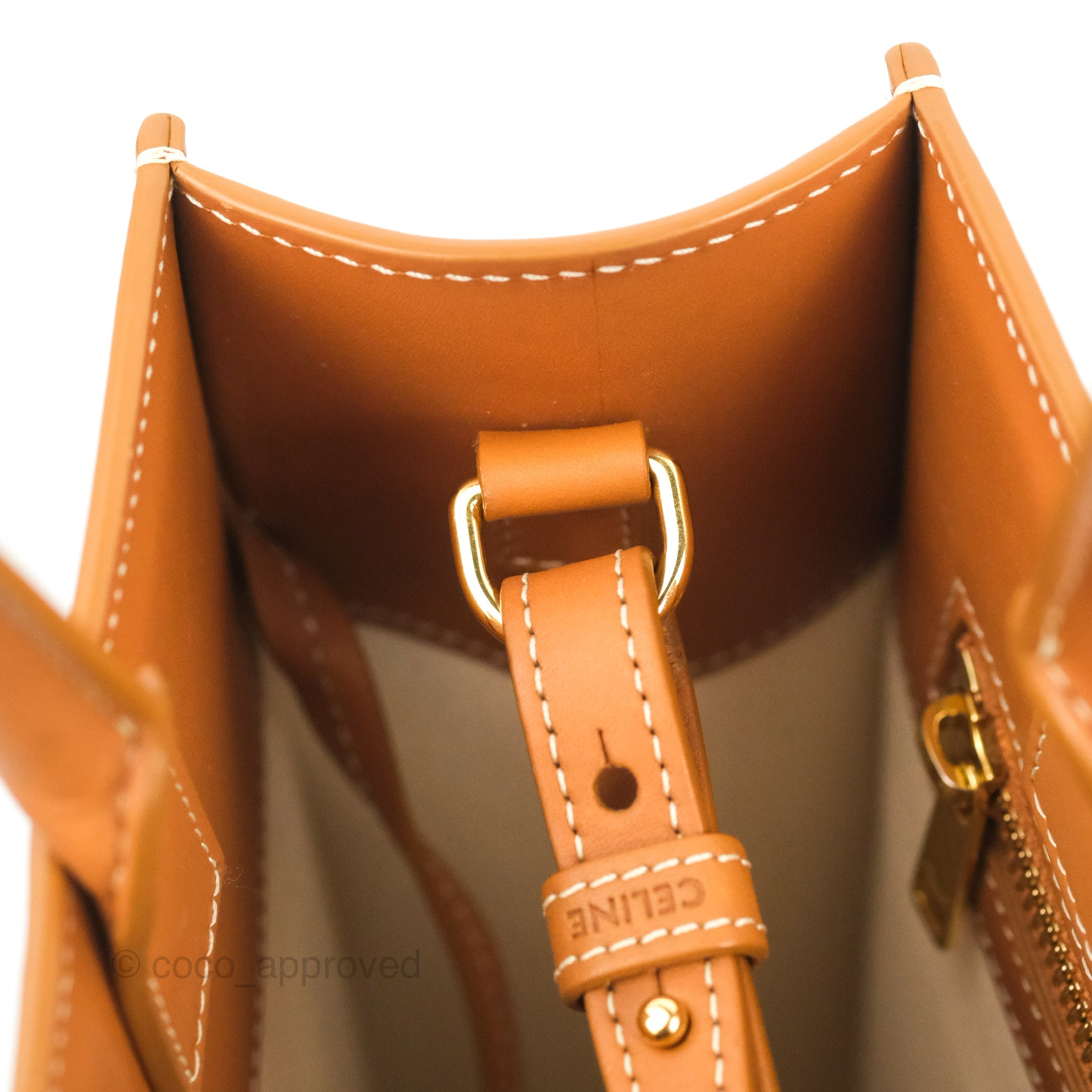 Celine Small Vertical Cabas Tote Bag with Celine Print in Natural/Tan - Perfect for Work, Travel & Everyday Use