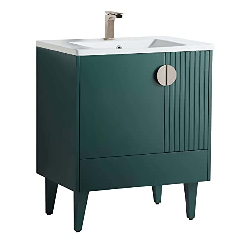 Green - Satin Nickel Handles