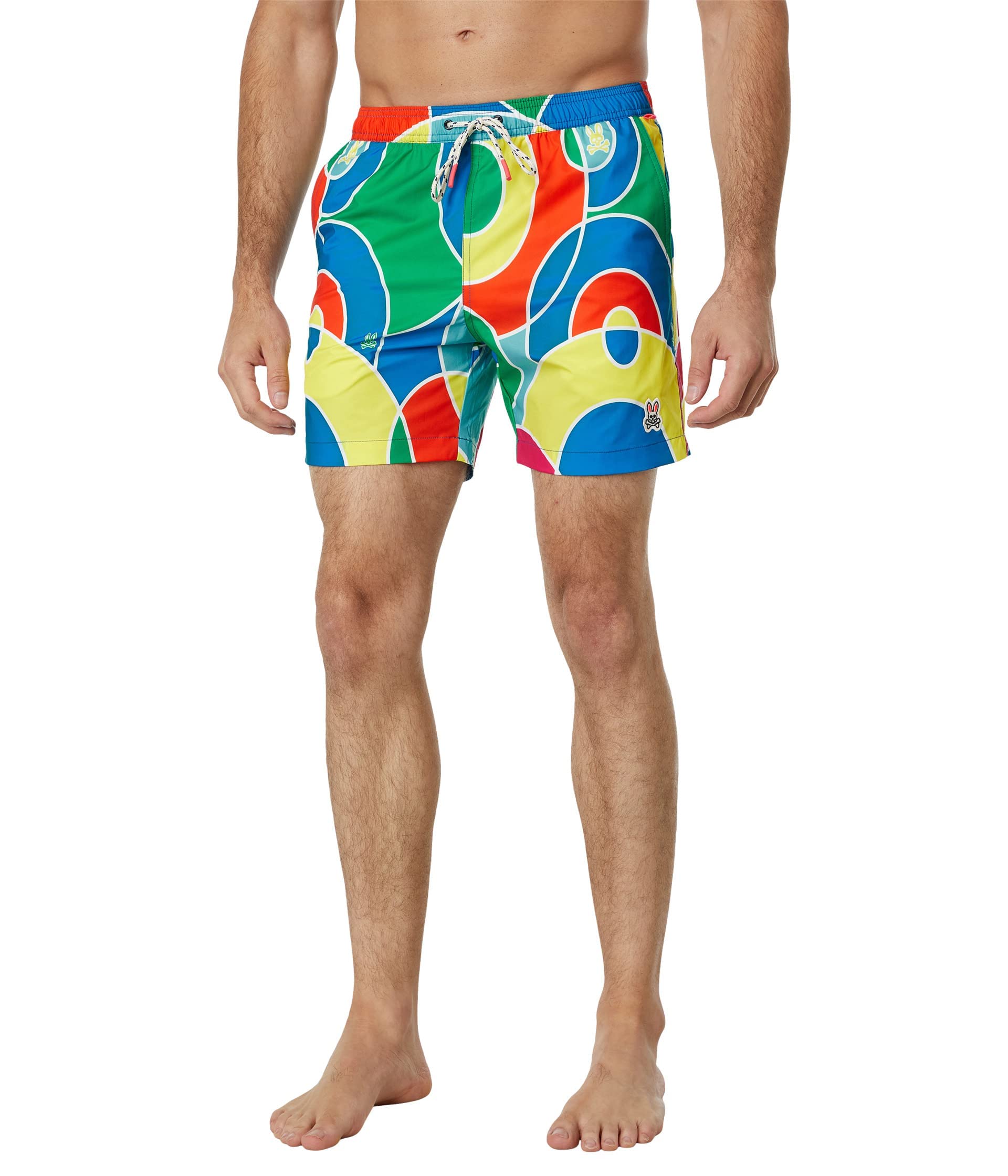 Psycho Bunny Darwin Swim Shorts for Men - Quick-Dry, Comfortable Swim Trunks for Beach, Pool & Vacation | Stylish Summer Swimwear