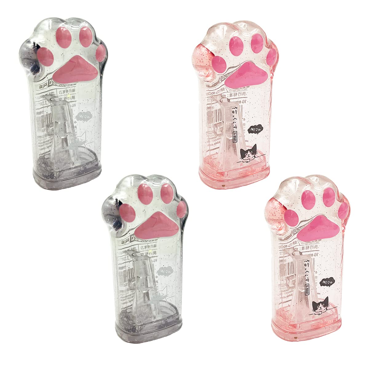 4Pcs Cute Cat Paw Pencil Sharpeners - Handheld Manual Kawaii Cat Claw Pencil Sharpener for School, Office & Home Use - Perfect for Students, Artists & Back to School Supplies (Great for Homework, Sketching & Office Stationery)