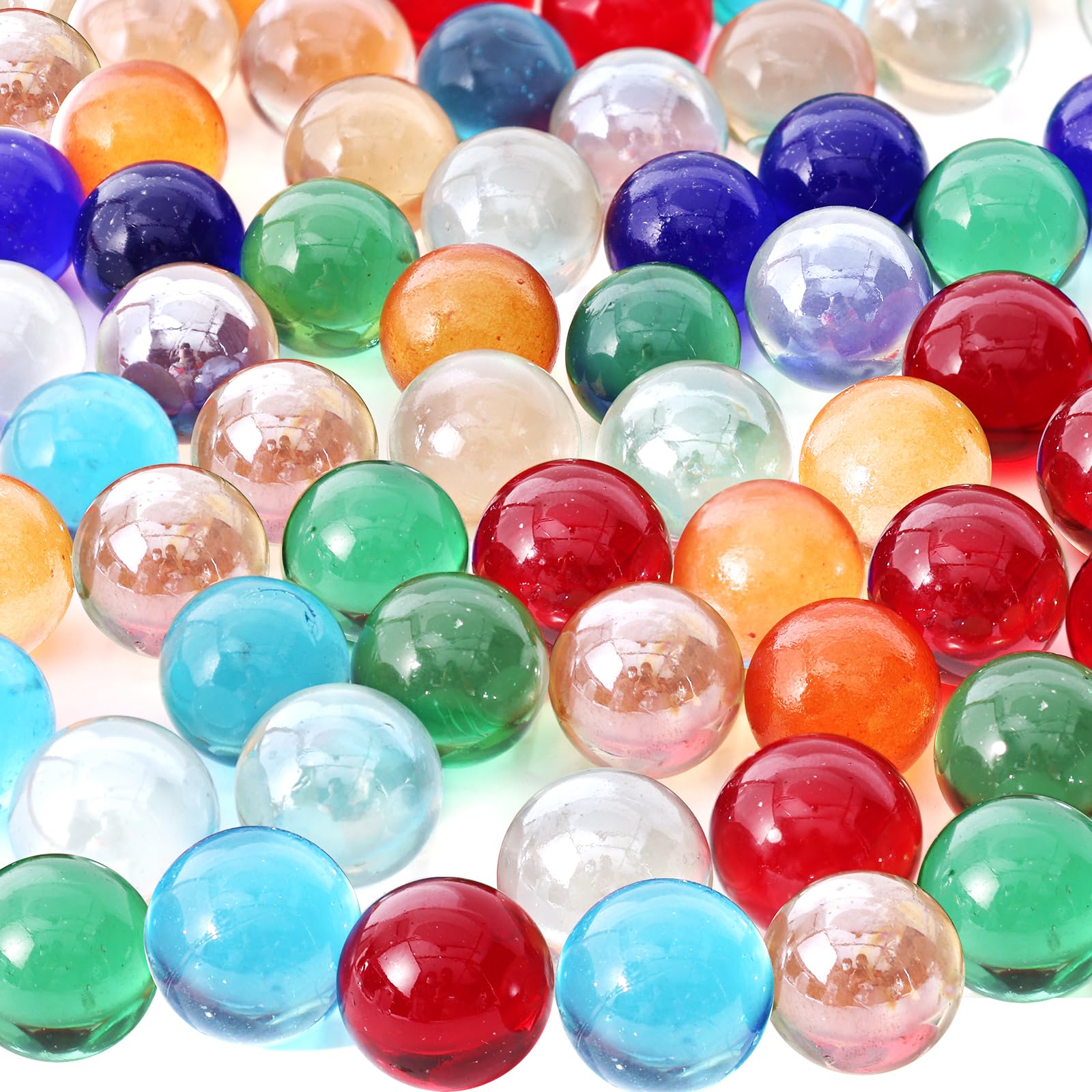 FUTUREPLUSX 150PCS Glass Marbles Bulk - 5/8 Inch Colorful Marbles for Kids Games, Board Table Games, Family Fun & Party Gifts - Perfect for Marble Runs, DIY Crafts, and Classic Marble Shooting Games