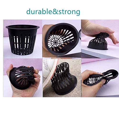 50PCS 2 Inch Heavy Duty Hydroponic Net Pots - Round Slotted Mesh Cups for Hydroponics, Aeroponics & Indoor Gardening - Perfect for Lettuce, Herbs & Seed Starting