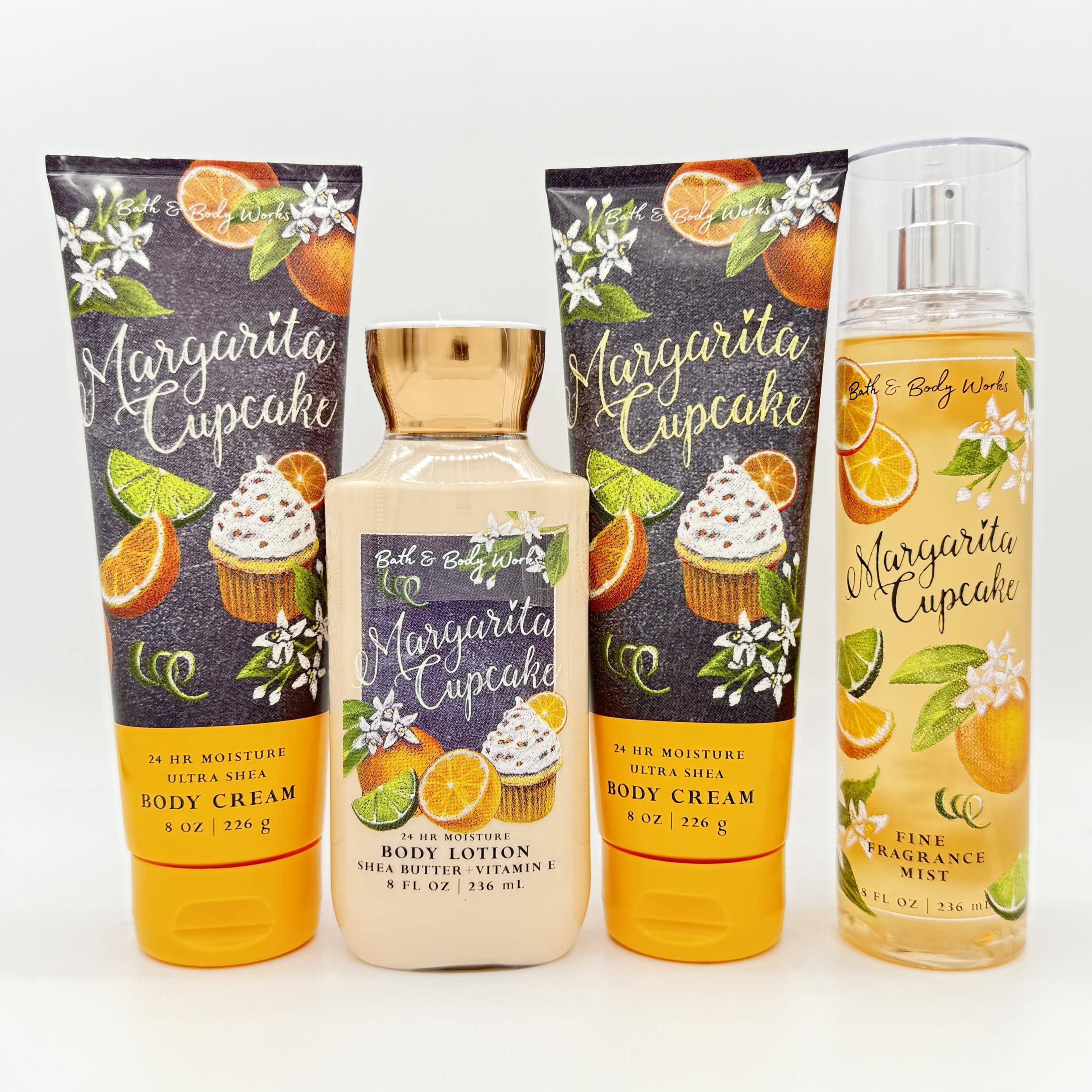 Margarita Cupcake 4-Piece Bath & Body Gift Set | Fine Fragrance Mist, Moisturizing Lotion & 2 Ultra Shea Body Creams | Perfect for Spa Day, Birthday Gifts & Self-Care Routine