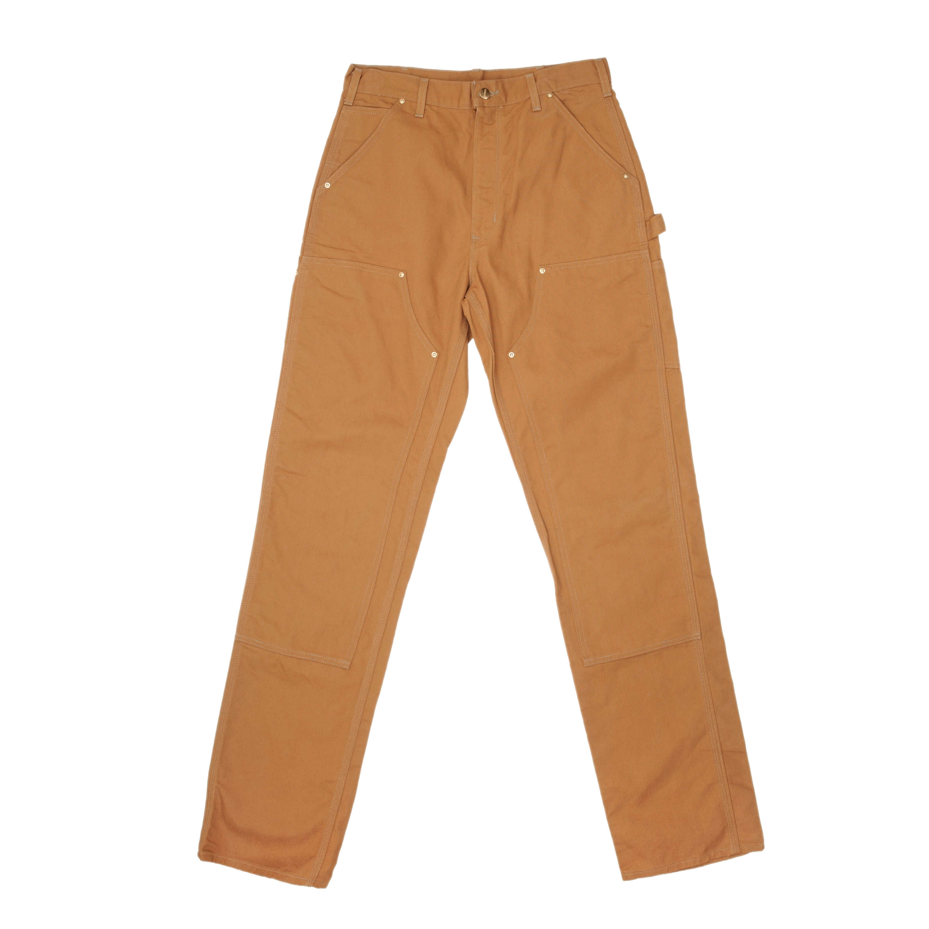 Vintage Carhartt Carpenter Double Knee Sandstone Pants 1990s 32x36 Deadstock - Durable Workwear for Construction, Farming & Outdoor Activities