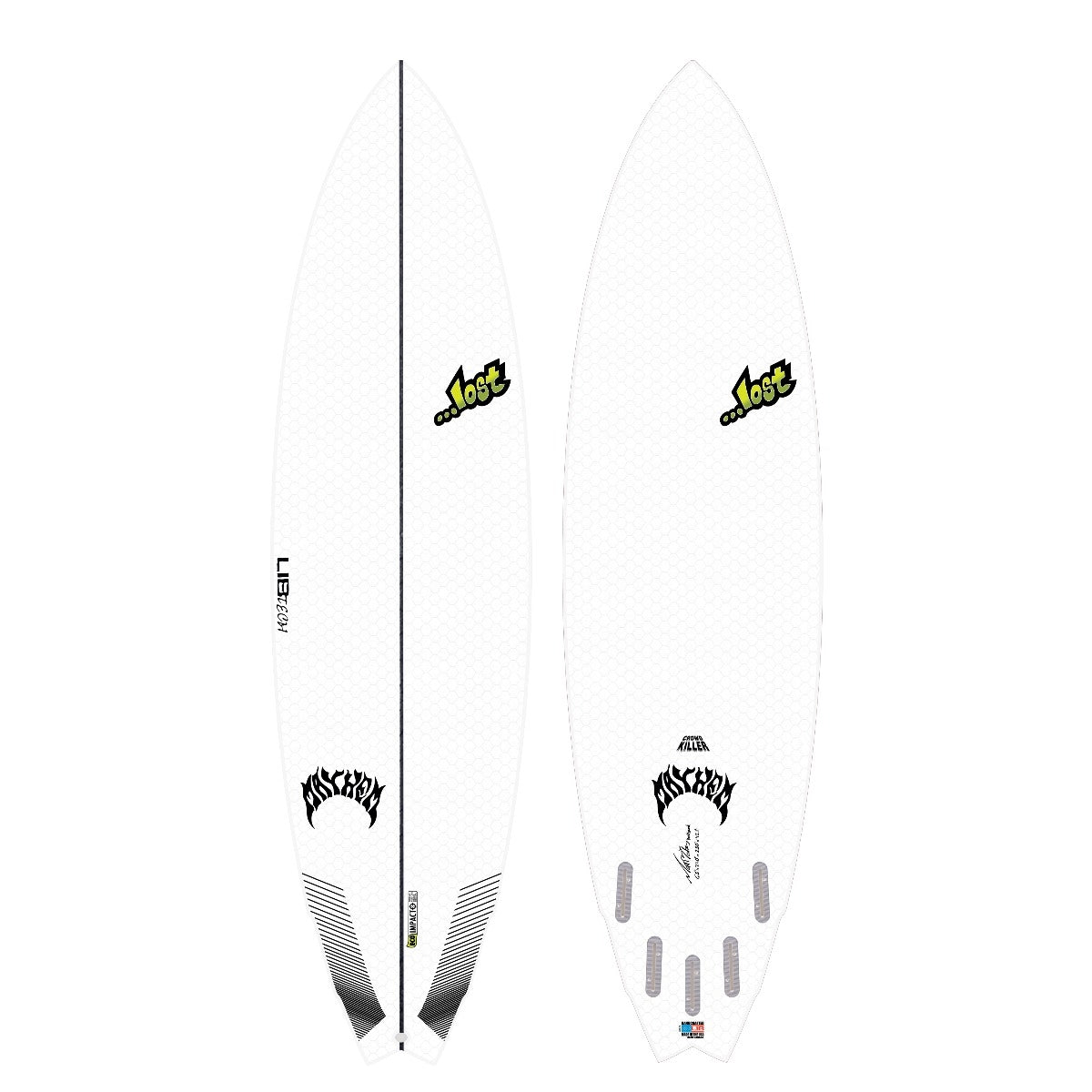 Libtech Lost Crowd Killer 7'2 Surfboard - FCSII Compatible Performance Shortboard for All Wave Conditions | Perfect for Beach Breaks, Point Breaks & Competitive Surfing