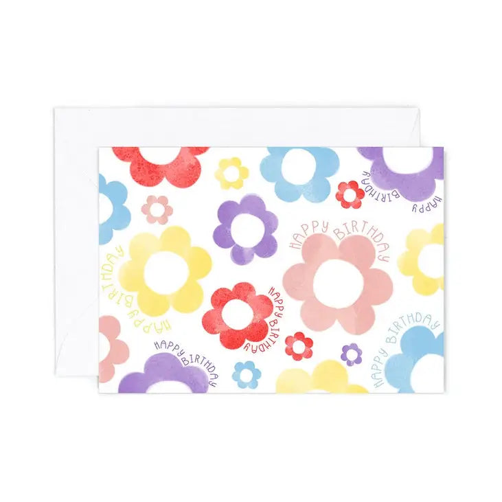 ALMEVIDA ILLUSTRATIONS Mini Floral Birthday Card - Perfect for Gifts, Greetings & Special Occasions