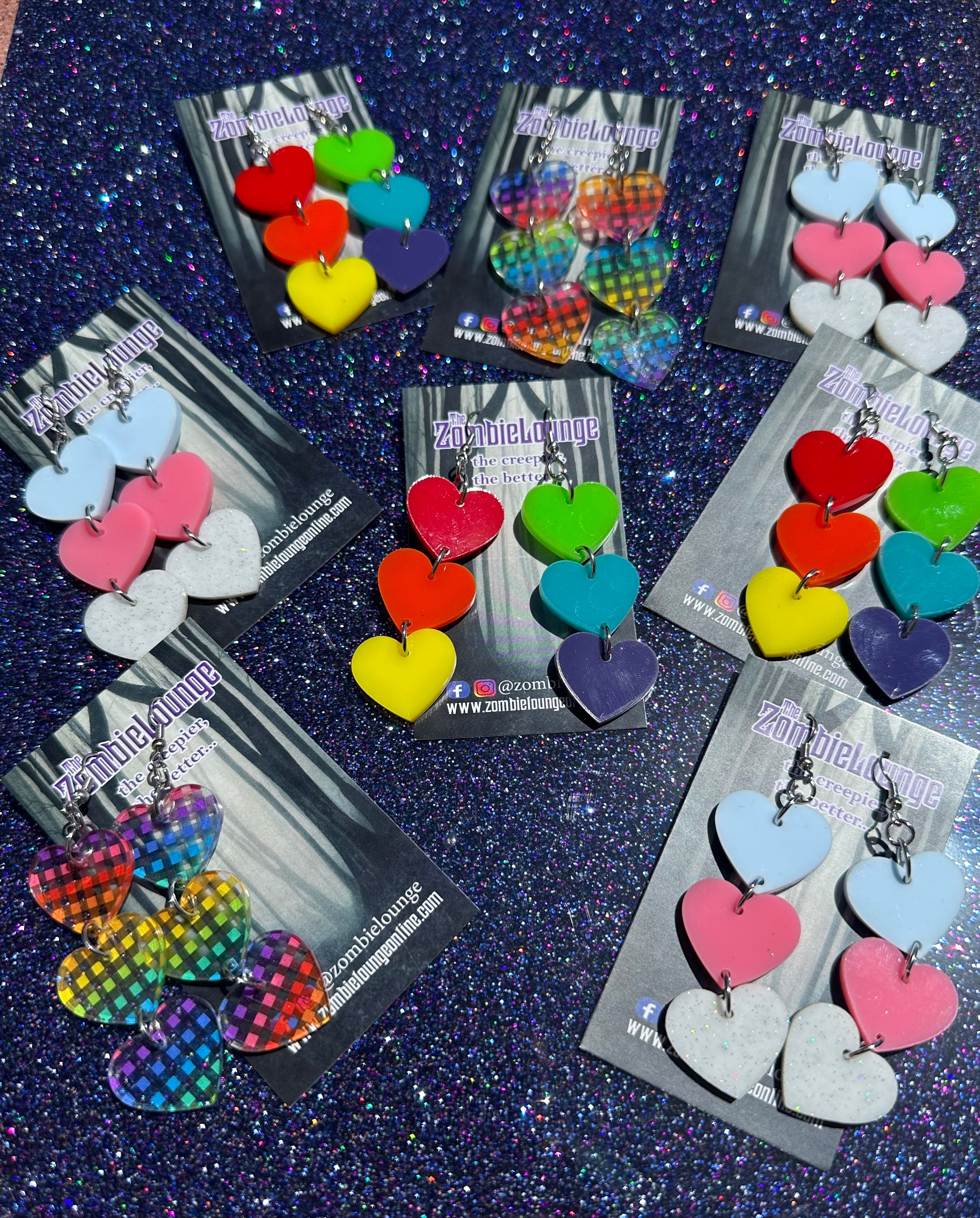 Rainbow Heart Stud Earrings for Women - Dainty Cute Colorful Heart-Shaped Jewelry - Perfect for Valentine's Day, Birthday Gifts & Everyday Wear