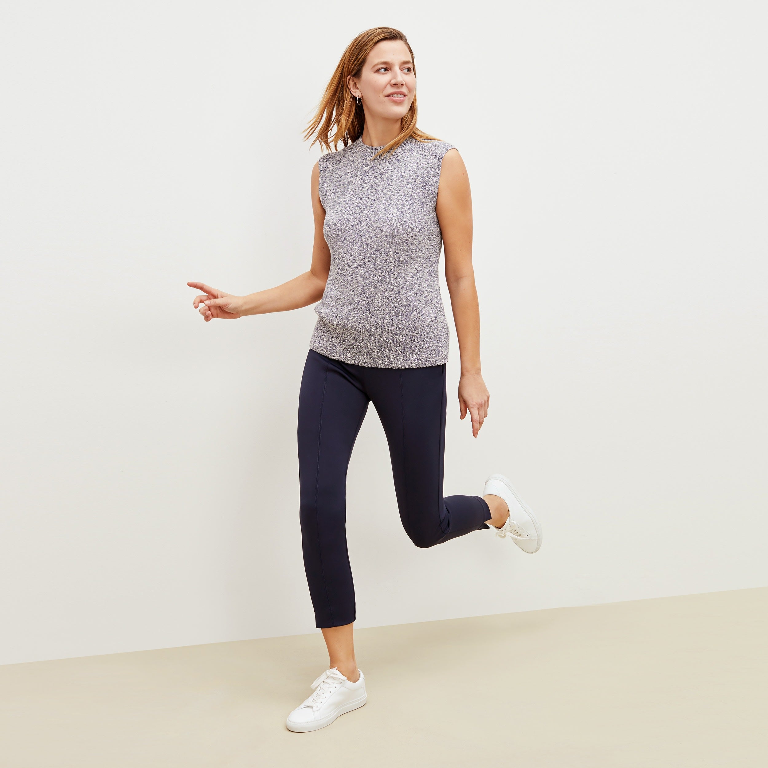 Shaw Pant Scuba Leggings - Galaxy Blue High Waist Yoga Pants for Women | Perfect for Workout, Lounge & Everyday Wear