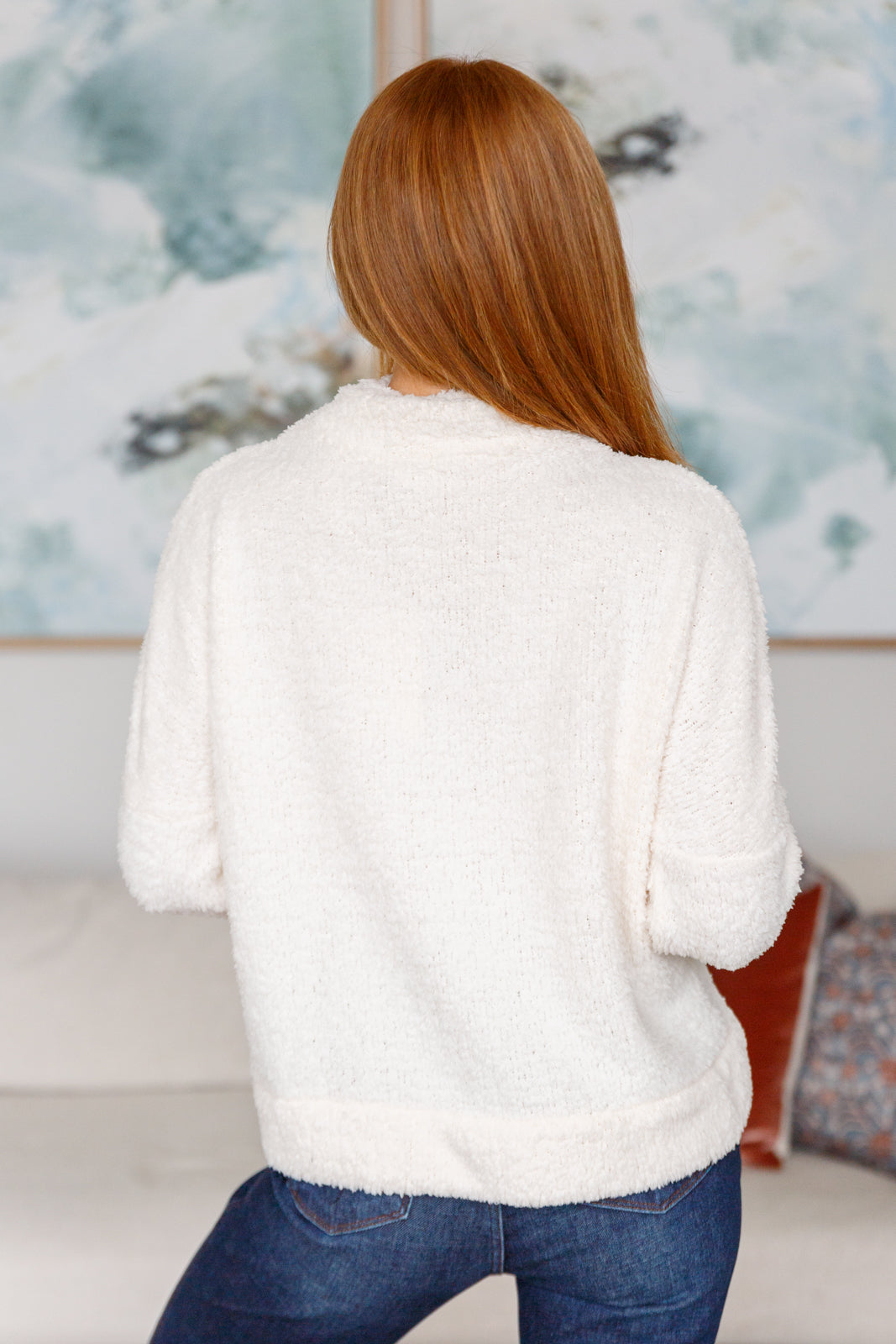 Cozy Mock Neck Boucle Sweater for Women - Winter Warm Knit Pullover with Snowflake Design | Perfect for Holiday Parties & Casual Outfits
