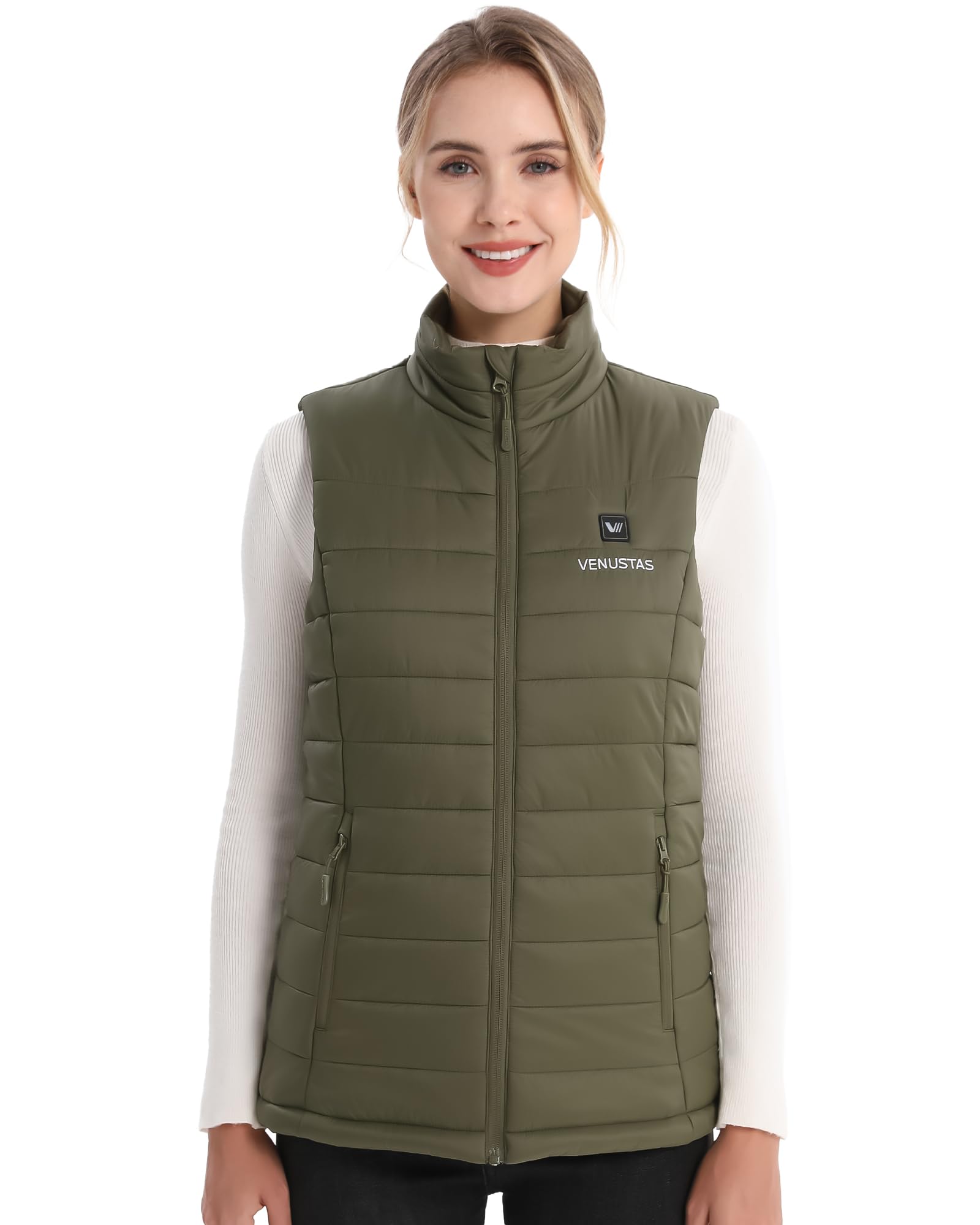 Venustas Women's Heated Vest with Rechargeable Battery - Lightweight Quilted Winter Vest for Outdoor Activities, Hiking & Cold Weather