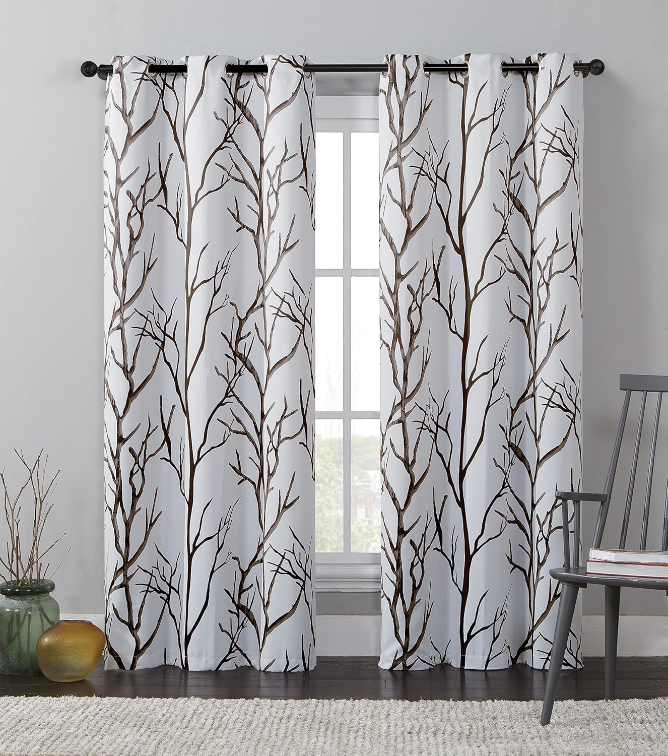 VCNY Home Blackout Curtains - Thermal Insulated Grommet Top Window Treatment for Bedroom & Living Room, Noise Reducing Room Darkening Drapes - Stylish Home Decor (Kingdom Beige, 40x84 Inches) - Perfect for Night Shift Workers, Light Sleepers, and Home Theater Rooms