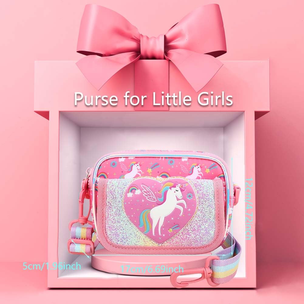 Cute Bunny Crossbody Purse for Girls Age 3-12 - Adorable Little Girl Handbag Gift for Birthday, Party & Dress Up Play