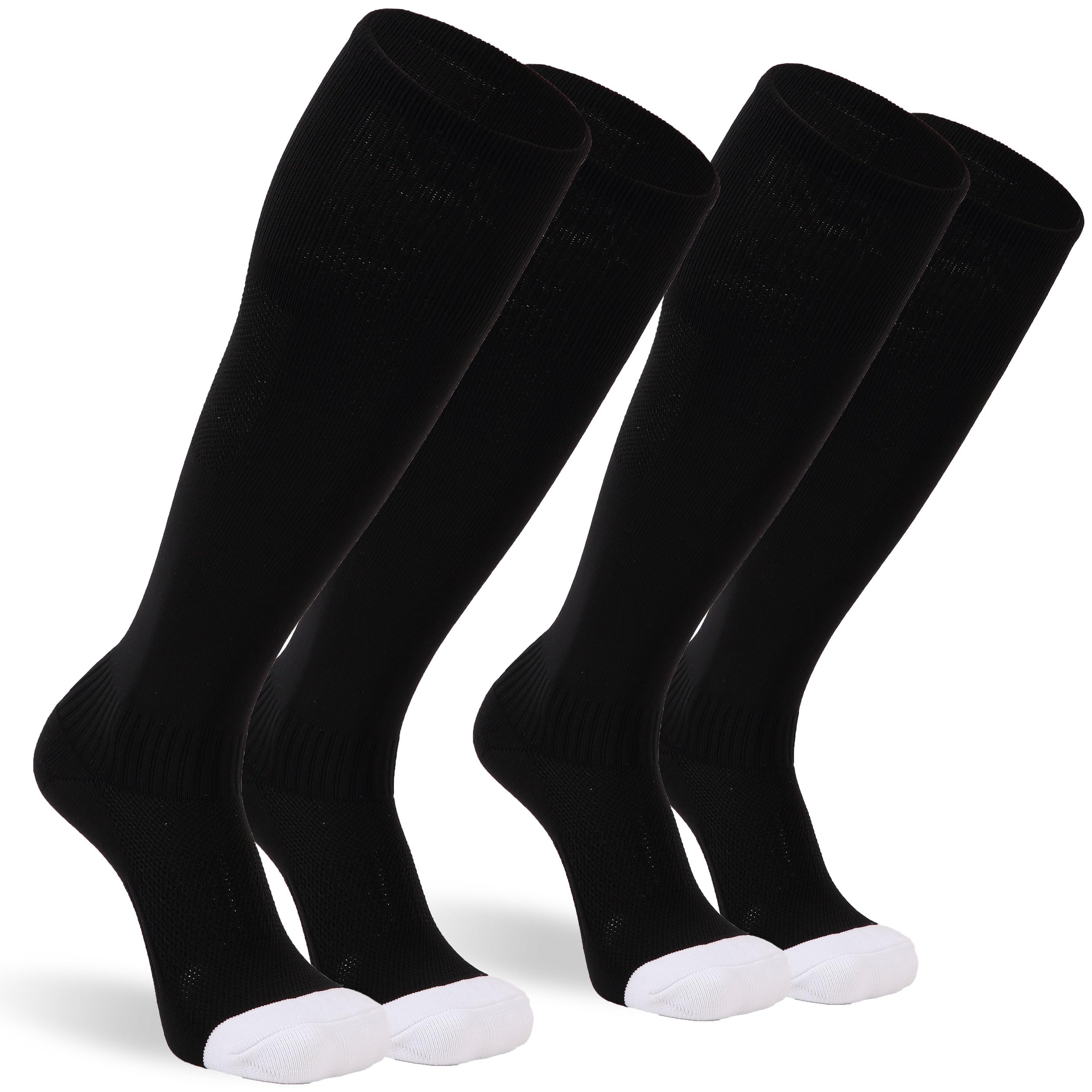 Sunew Soccer Baseball Socks 2/3 Pack - Breathable Athletic Socks for Men, Women & Youth - Multi-Sport Socks for Football, Softball, Volleyball - Comfortable Sports Socks for Training & Games (4 Sizes)