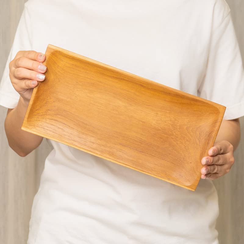 Premium Set of 4 Handcrafted Javanese Teak Wood Plates - 12