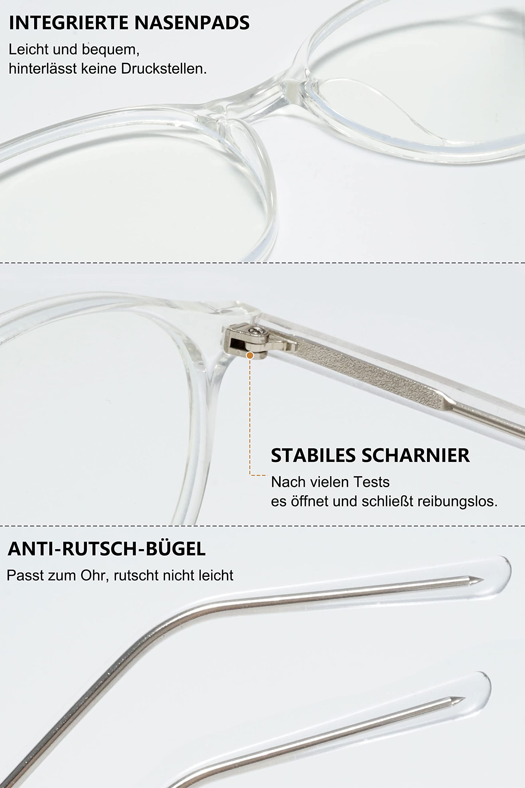 Blue Light Blocking Glasses for Women & Men - TR90 Frame for Computer Use