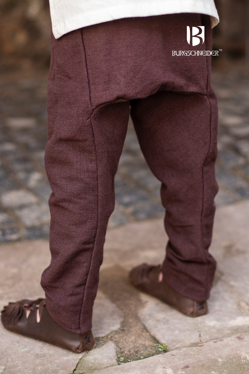 Viking Thorsberg Pants for Kids - Medieval Norse Costume, LARP & Reenactment - Ragnarsson Brown - Perfect for Halloween, Cosplay & Historical Events