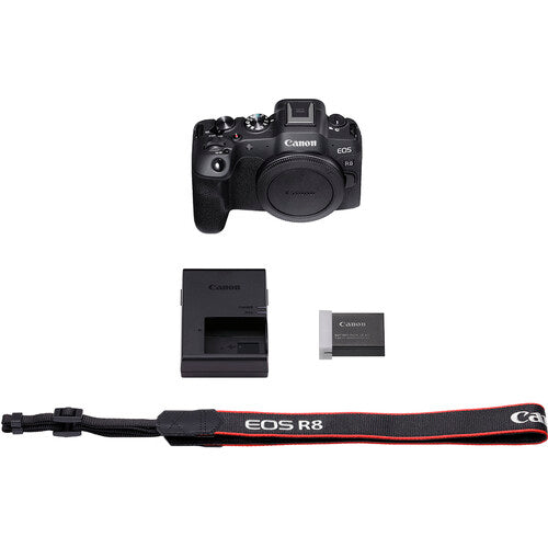 Canon EOS R8 Full Frame Mirrorless Camera with 4K Video & Dual Pixel AF - Perfect for Travel Photography & Vlogging