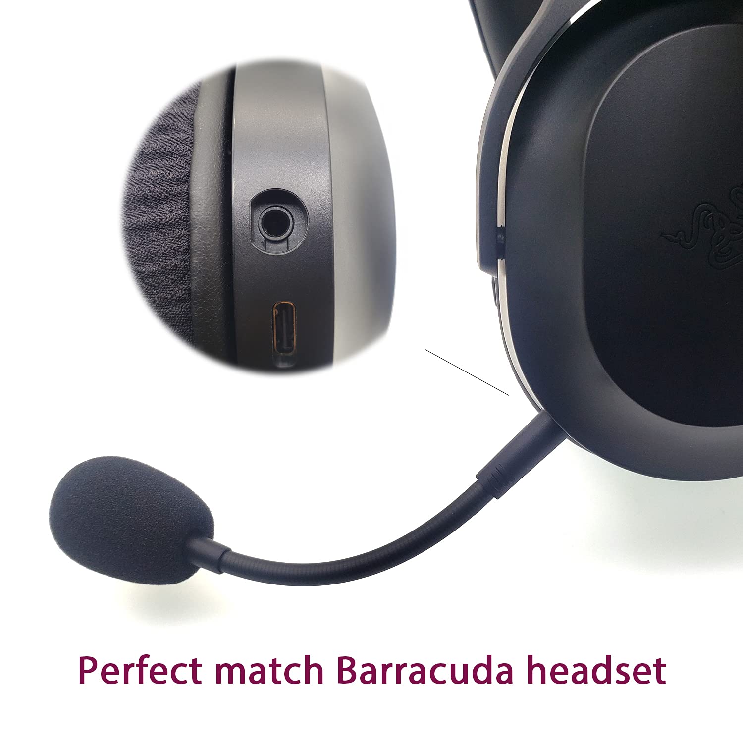 Razer Barracuda X Wireless Gaming Headset Replacement Microphone - Detachable Noise Cancelling Mic for PC, Mobile & PS5 | Perfect for Streaming, Gaming & Online Meetings