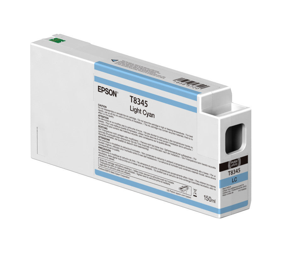 Epson T834500 P6000/P7000/P8000/P9000 Ultrachrome HD Ink Cartridge - 150ml Light Cyan for Professional Photo Printing & Graphic Design