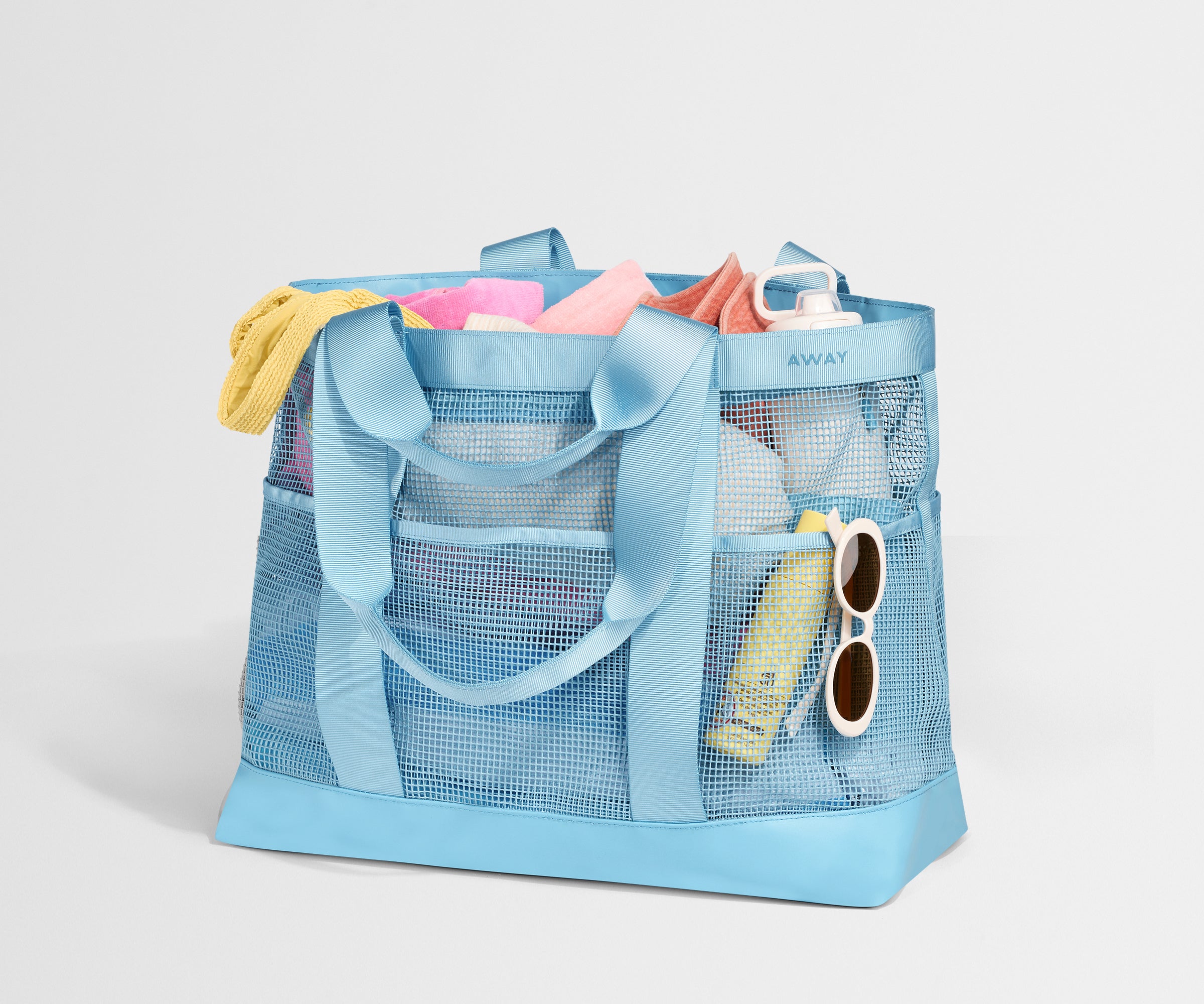 Stylish Seaside Blue Beach Tote Bag - Large Waterproof Summer Tote for Women - Perfect for Beach Trips, Poolside Lounging & Vacation Essentials
