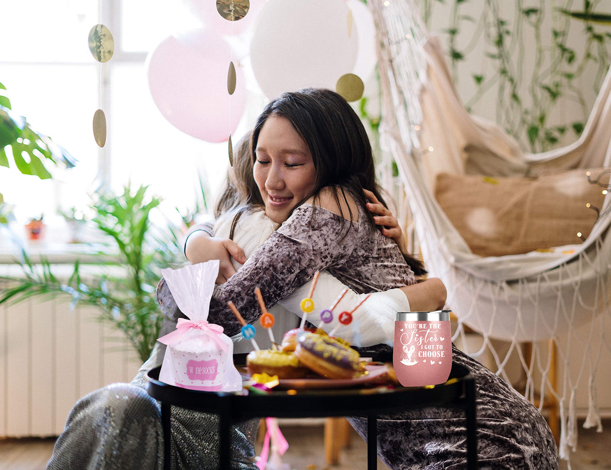 You're the Sister I Got to Choose - Best Friend Tumbler | Insulated Stainless Steel Travel Mug for Women | Thoughtful Friendship & Birthday Gift for Her | Perfect for Coffee, Tea & Office Use
