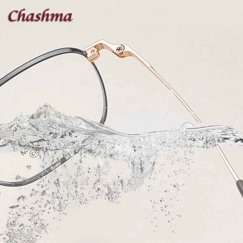 Unisex Titanium Square Full Rim Eyeglasses 6106 - Lightweight & Durable for Reading, Work & Everyday Use