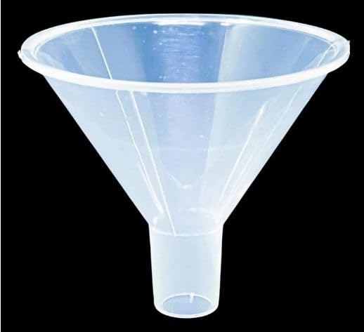 Wide Mouth Plastic Funnel for Liquids, Spices, Powder, Lotion & Oils - 90mm (3.5 Inch) Transparent Kitchen & Lab Funnel - Perfect for Cooking, Baking, DIY Projects & Automotive Use