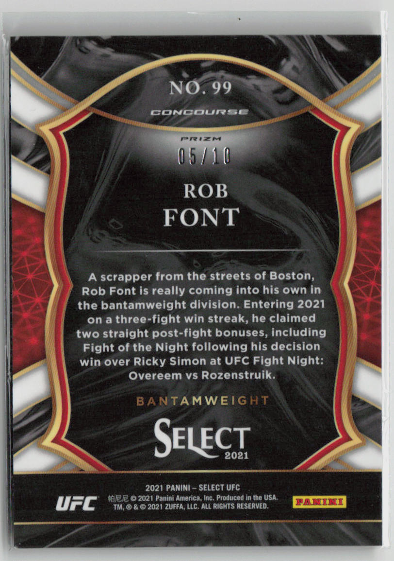 2021 Panini Select Prizm Rob Font 05/10 Concourse Gold #99 - Rare Basketball Trading Card for Collectors & Sports Fans - Perfect for Display, Trading, and Investment