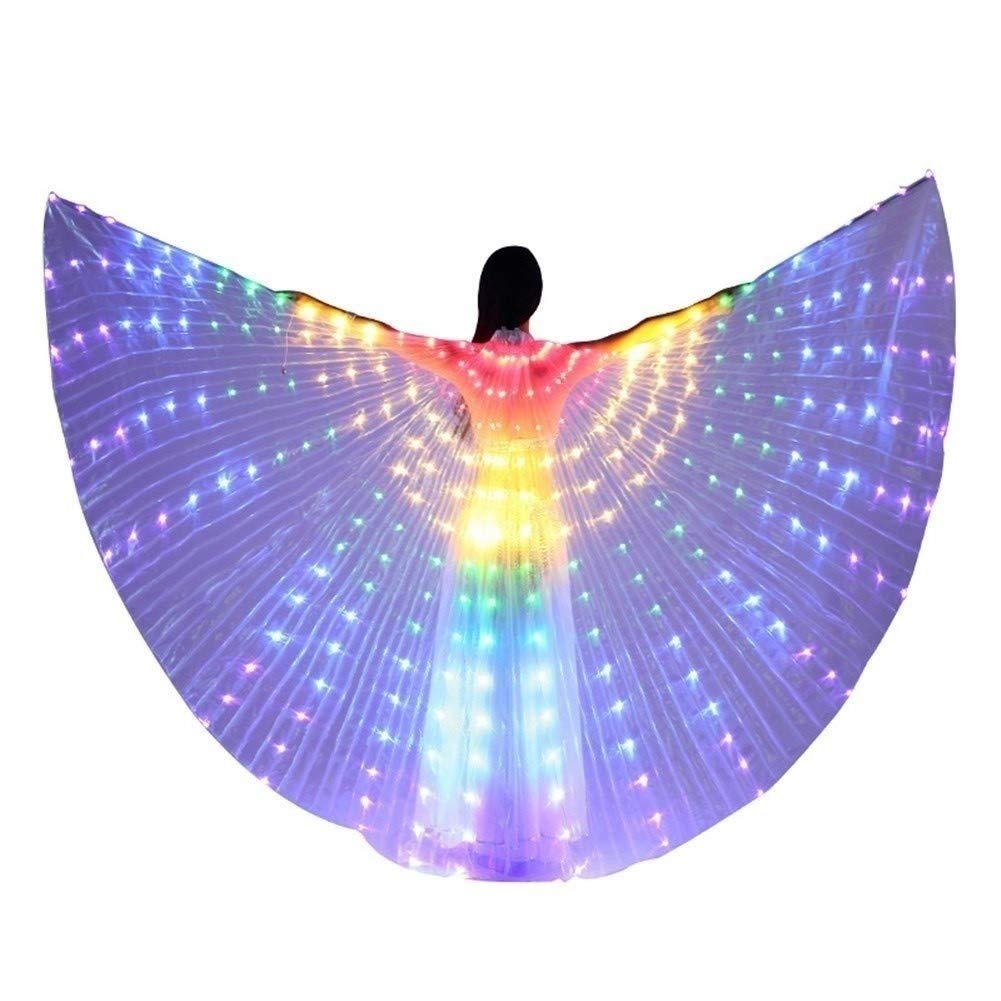 LED Belly Dance Props with Telescopic Stick - Multicolor Glow Performance Accessories for Professional Dancers & Beginners | Perfect for Stage Shows, Parties & Fitness Routines