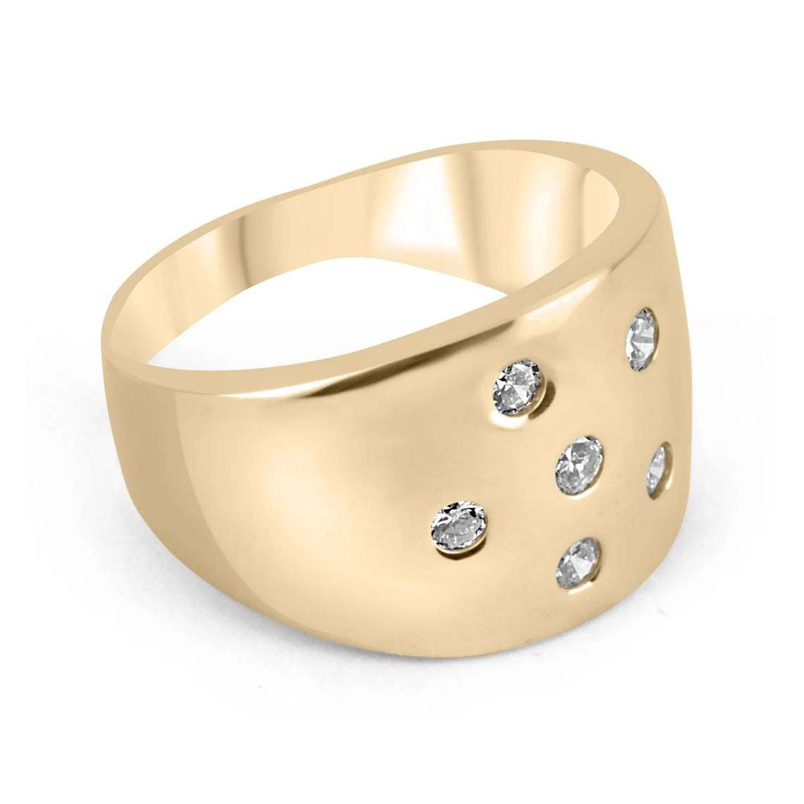 14K Gold Unisex 14.5MM Wide Diamond Wedding Band Ring - Perfect for Anniversaries, Engagements & Everyday Luxury Jewelry