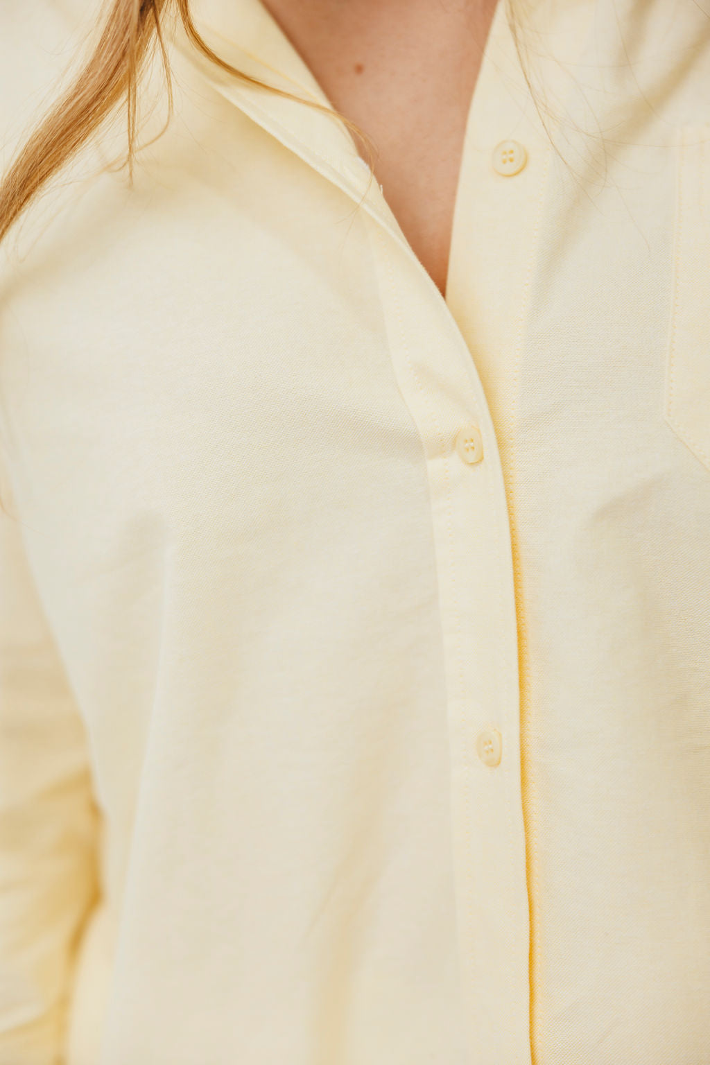 Dorinda Women's 100% Cotton Poplin Button-Up Shirt with Back Slit Detail in Butter Yellow | Casual Office Wear & Spring Summer Fashion