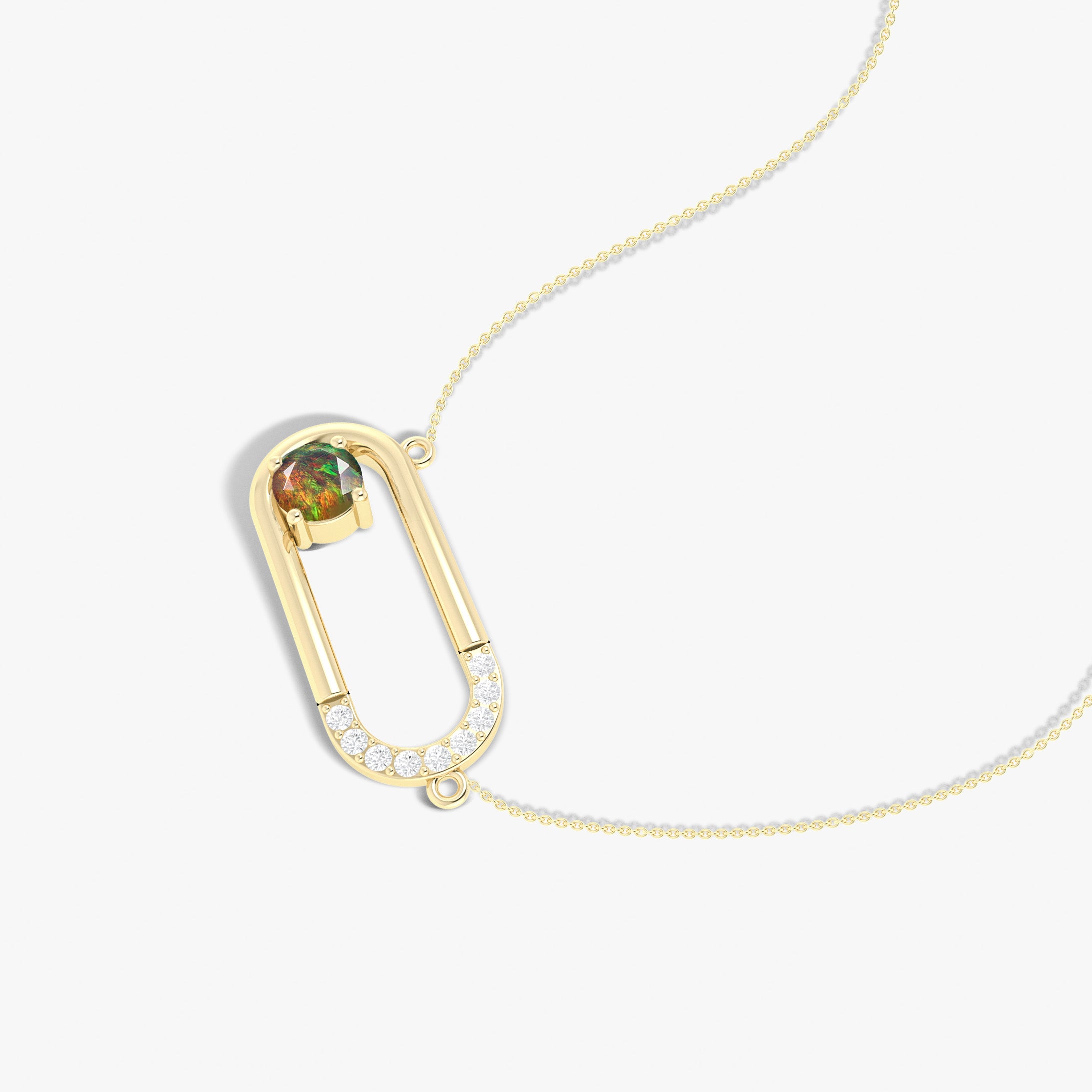 Black Fire Round Ethiopian Opal Pendant Necklace – Elegant Handmade Jewelry for Women, Perfect for Weddings, Parties & Gifts