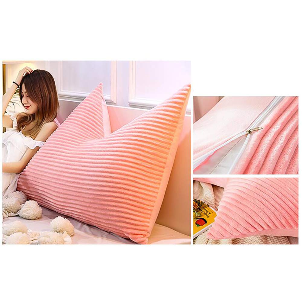Premium Crown Bedside Cushion - Washable Bed Backrest & Headboard Pillow with Removable Cover (60×70cm, Pink) - Perfect for Reading, Relaxing & Back Support in Bed or Sofa