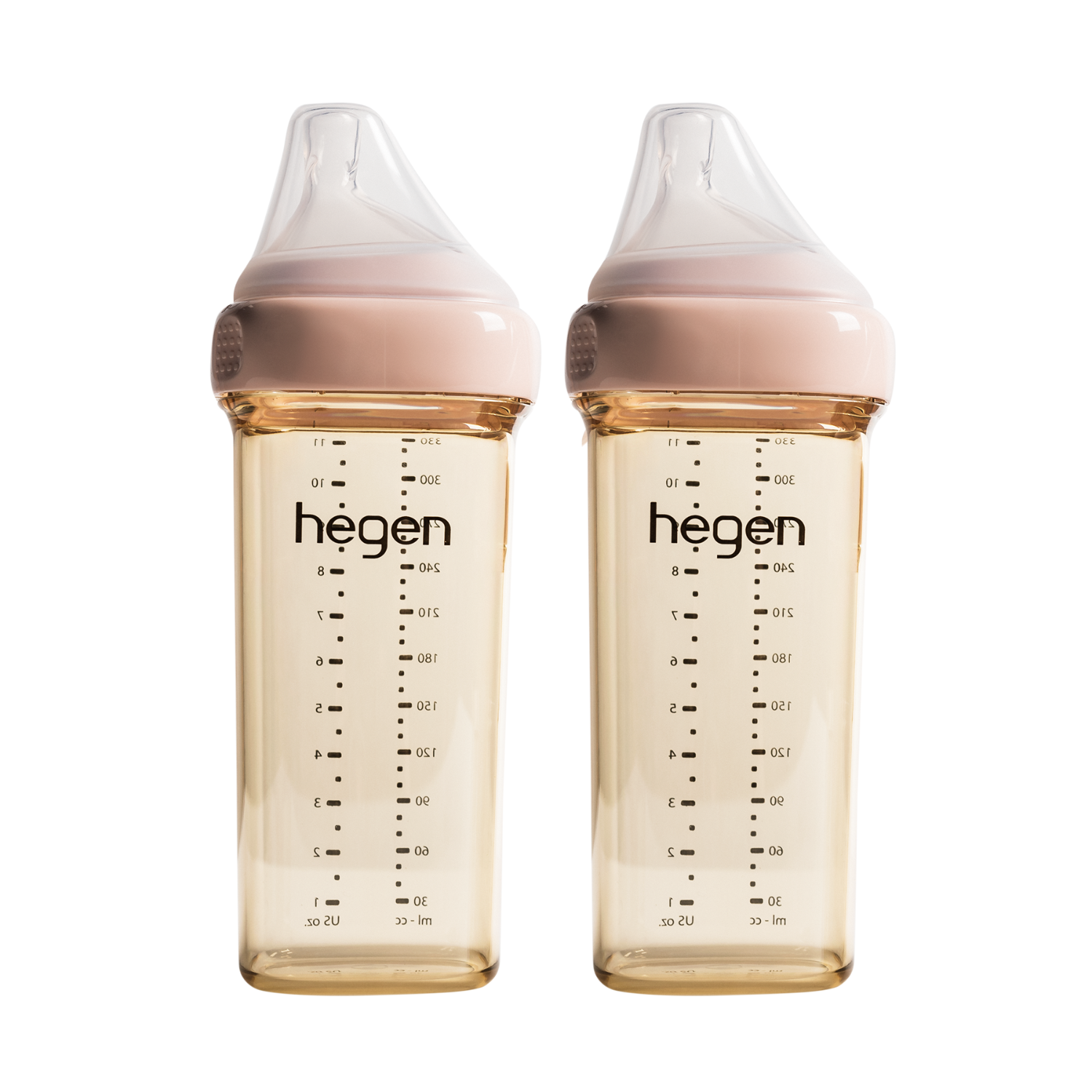 Hegen PCTO™ 330ml/11oz PPSU Baby Bottle Set - 2 Pack with Fast Flow Nipples (6+ Months) | BPA-Free, Anti-Colic, Easy Clean | Perfect for Breastfeeding, Formula Feeding & On-the-Go Use