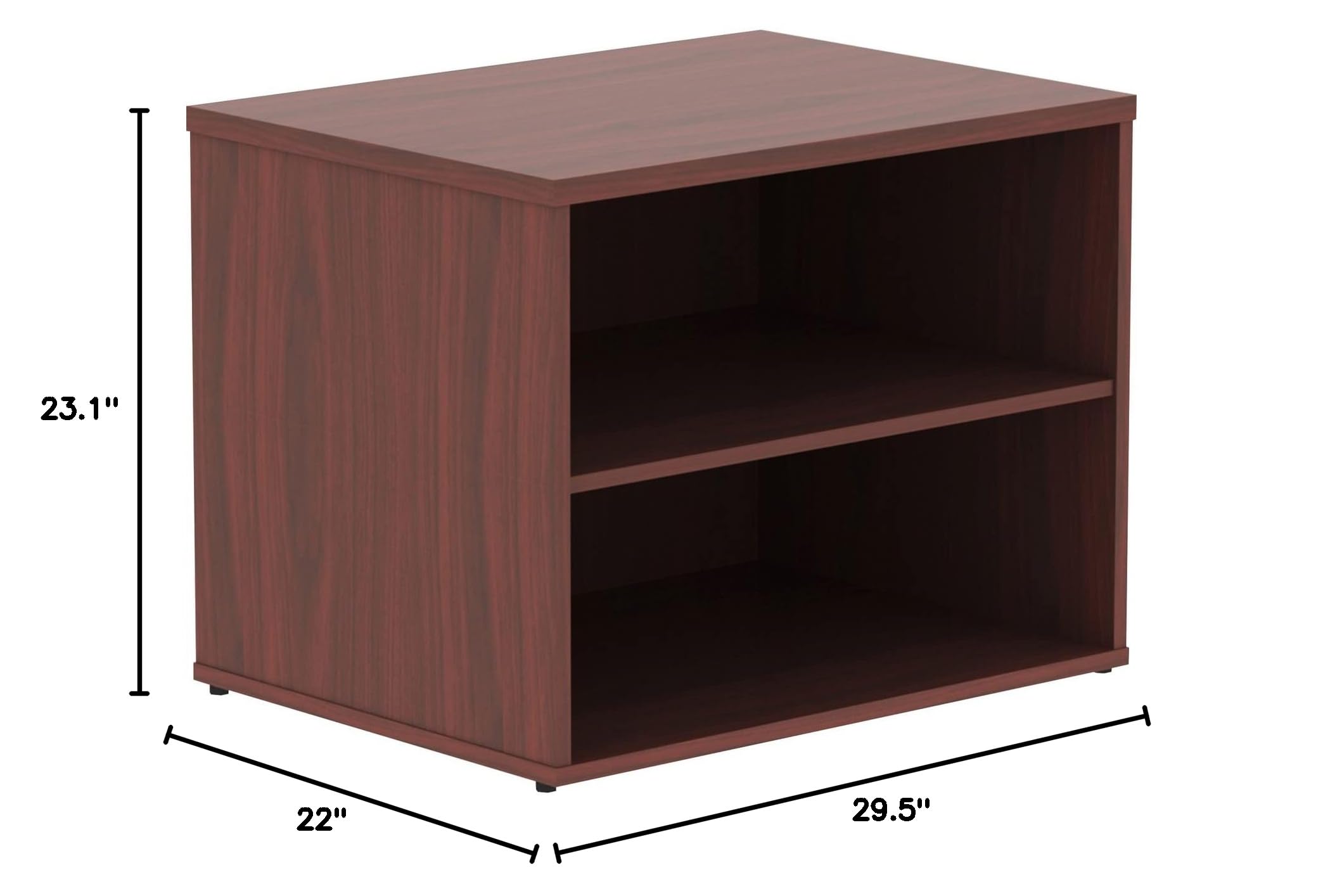 Lorell Relevance Series Mahogany Laminate Office Desk - Modern Executive Workstation for Home & Business Use - Perfect for Office, Study Room, or Workspace Setup