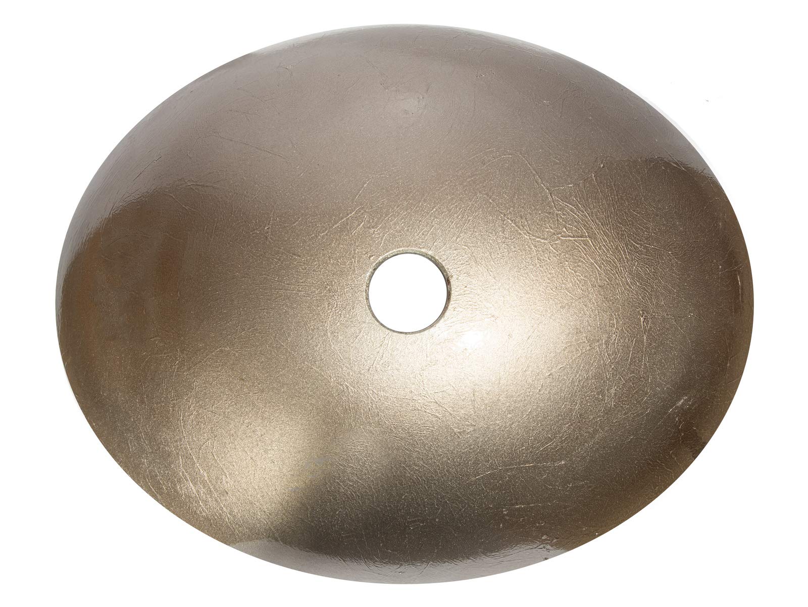 Elegant Champagne Foil Oval Glass Vessel Bathroom Sink - Modern Vanity Basin for Powder Room, Guest Bath & Luxury Home Decor