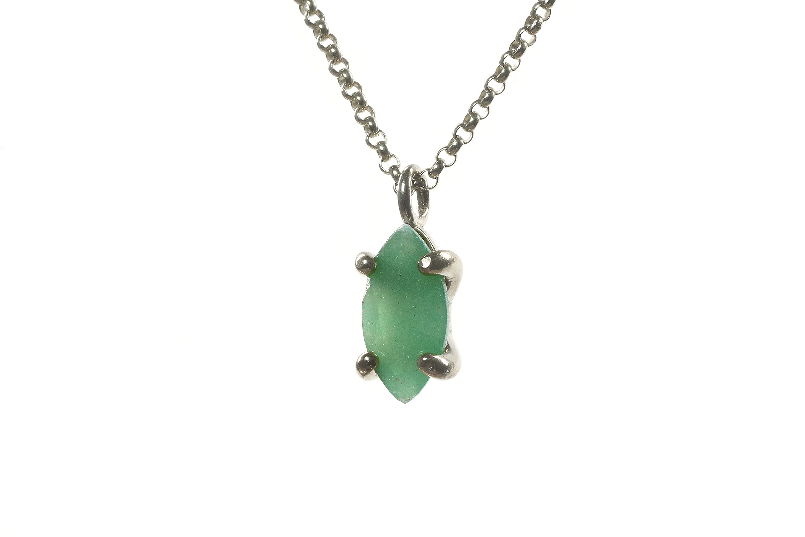 Dainty Aventurine Necklace for Women - Marquise Pendant Jewelry Gift for Special Occasion | Birthday, Anniversary, Wedding