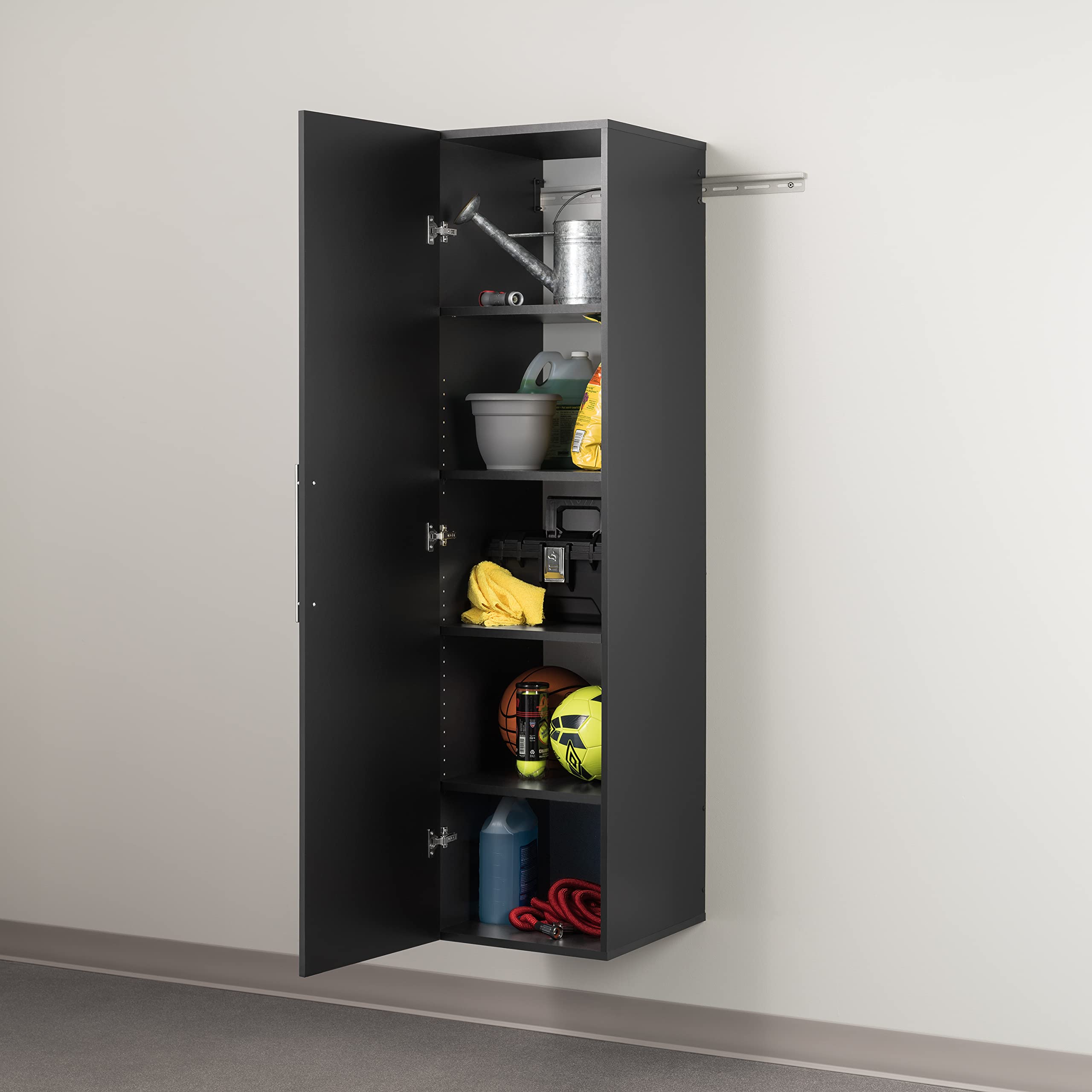 Prepac Black Wall Mounted Garage Storage Cabinet - 18