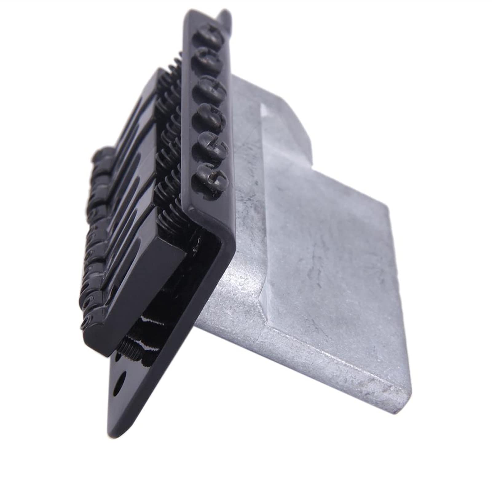 6-String Electric Guitar Bridge & Saddle Tailpiece for Stratocaster - Black Tremolo Bridge Replacement Part | Perfect for Guitar Repair, Upgrades & Performance Enhancement