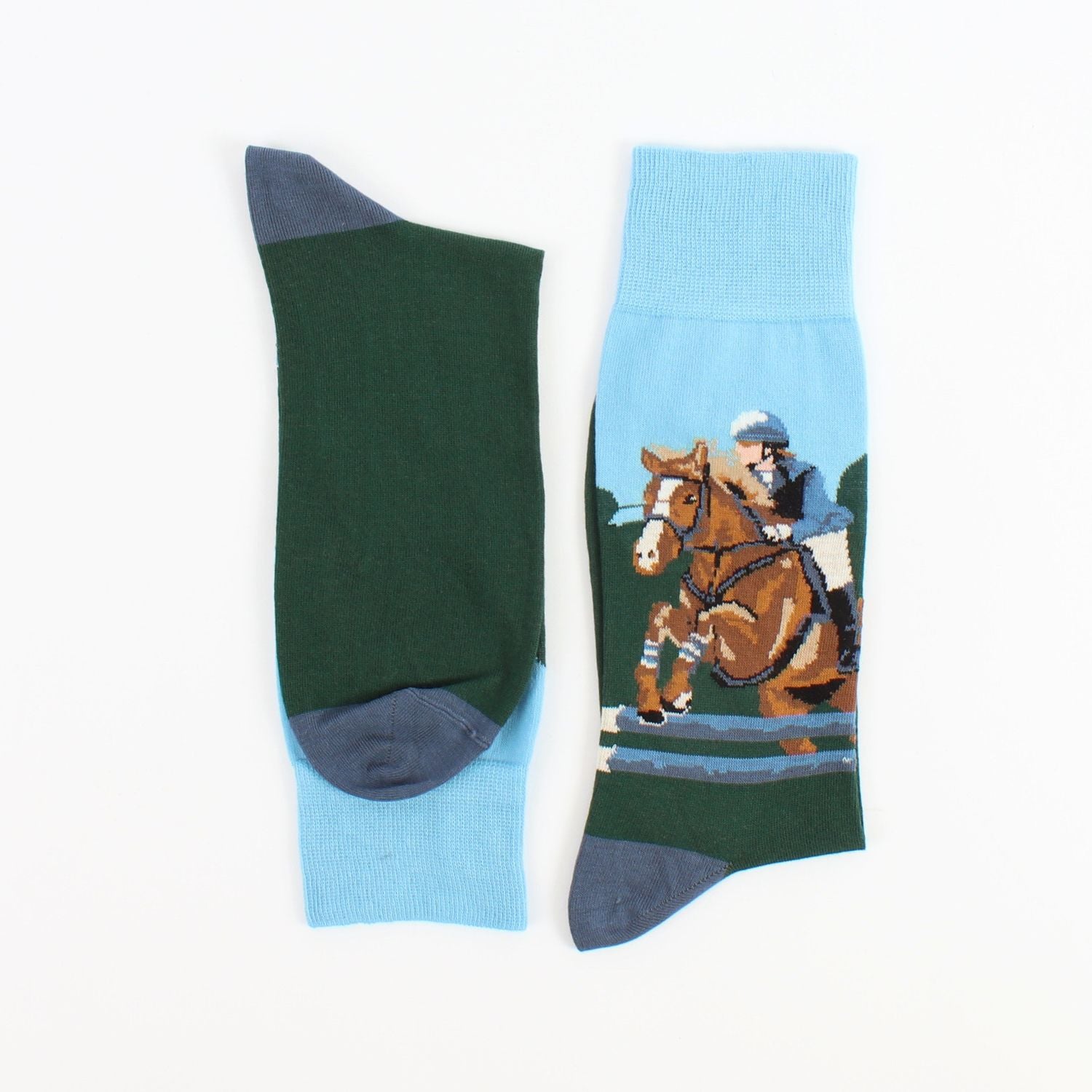 Men's Show Jumping Cotton Socks - Breathable Equestrian Riding Socks for Horseback Riding & Competition | Comfortable Athletic Socks for Riders
