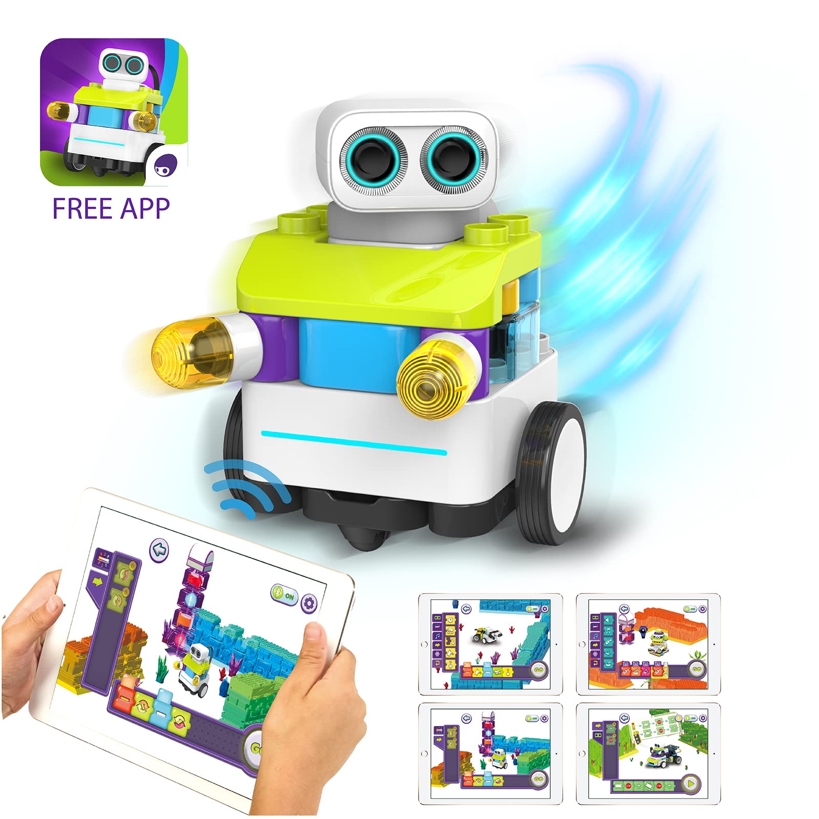BOTZEES Classic Plus Coding Robots for Kids - Remote Control STEM Learning Toy, 8-in-1 Programmable Robot with AR Technology for Ages 4+ | Compatible with iOS, Android & Kindle Fire | Perfect for Homeschooling, Classroom Activities & Birthday Gifts