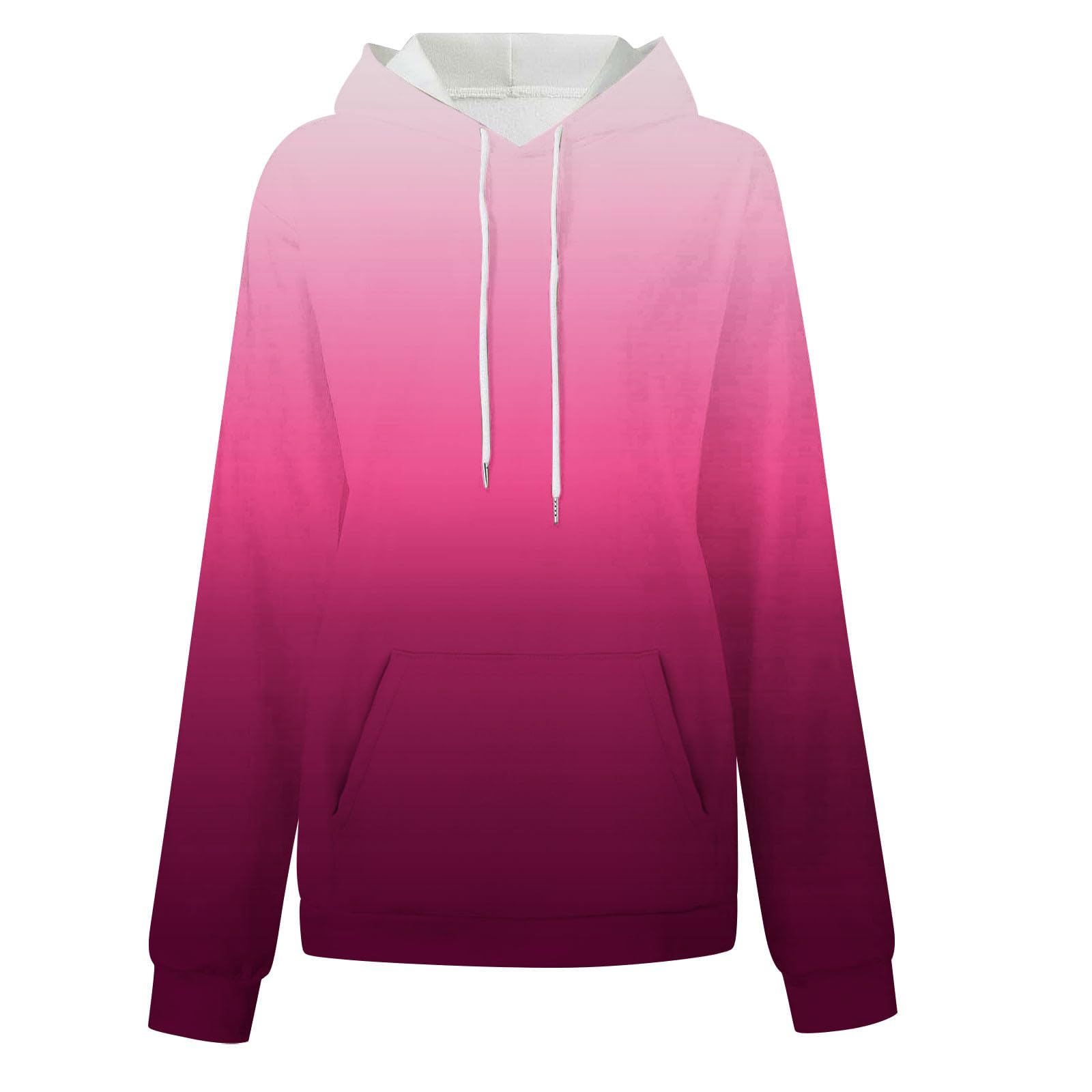 **Women's Gradient Printed Oversized Hoodie - Soft Long Sleeve Pullover Sweatshirt, Cozy & Stylish (X-Large) | Perfect for Casual Wear, Loungewear & Fall Fashion**