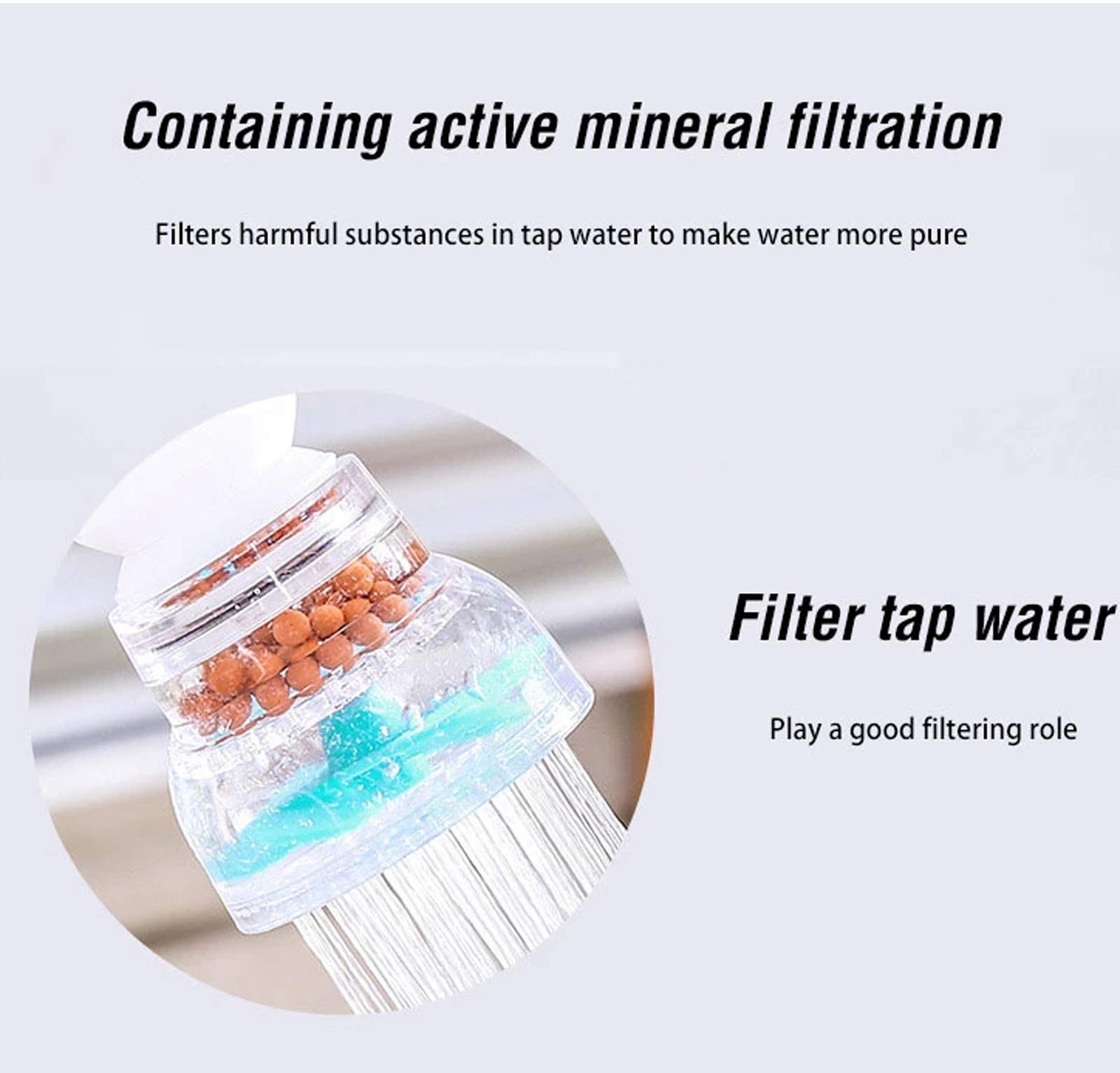 SNOMYRS Green Water Tap Extension Filter - Rotary Faucet Water Filter for Kitchen, Bathroom, Toilet & Wash Basin (Blue) | Improves Water Quality for Drinking, Cooking & Cleaning